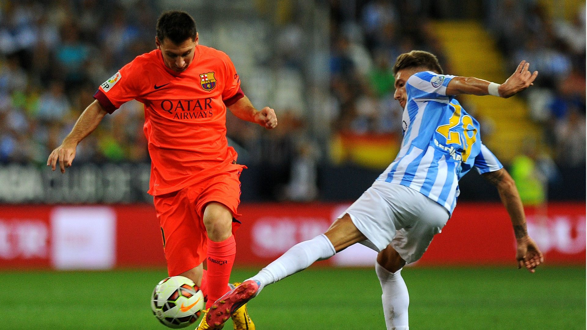 Lionel Messi Samuel Malaga Barcelona Liga BBVA