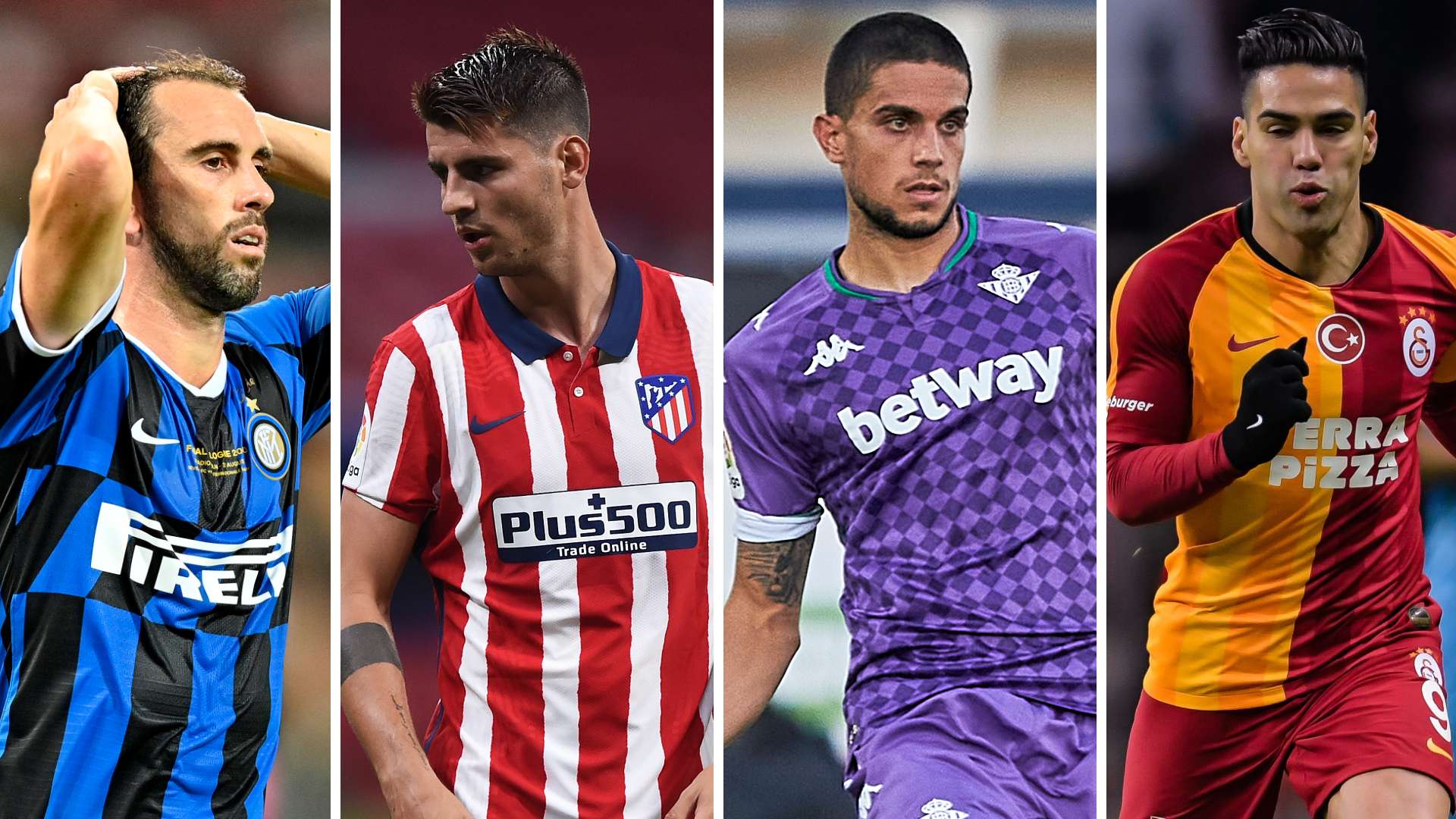 Godín, Morata, Bartra, Falcao