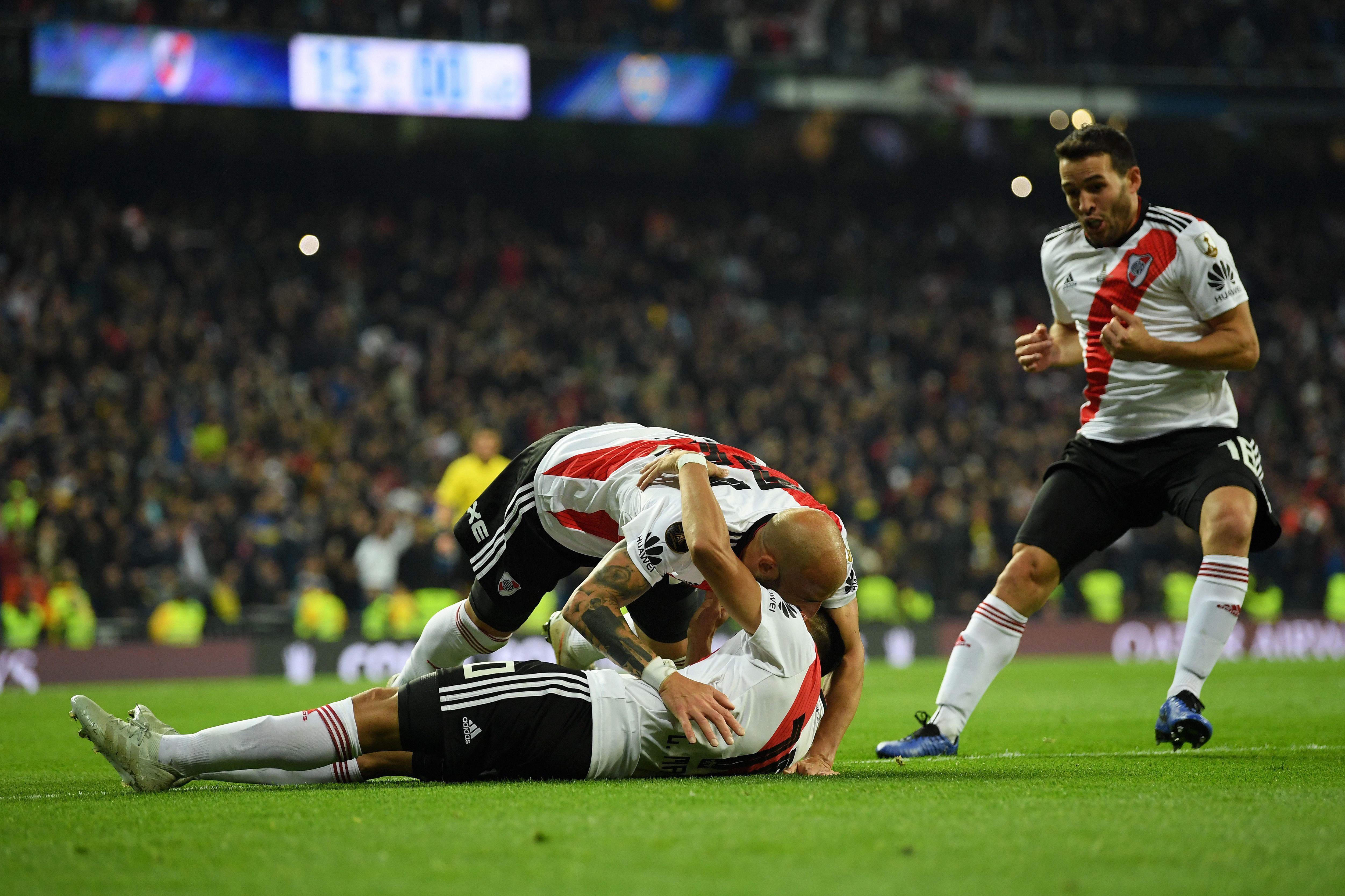 River celebrating Boca Libertadores Madrid