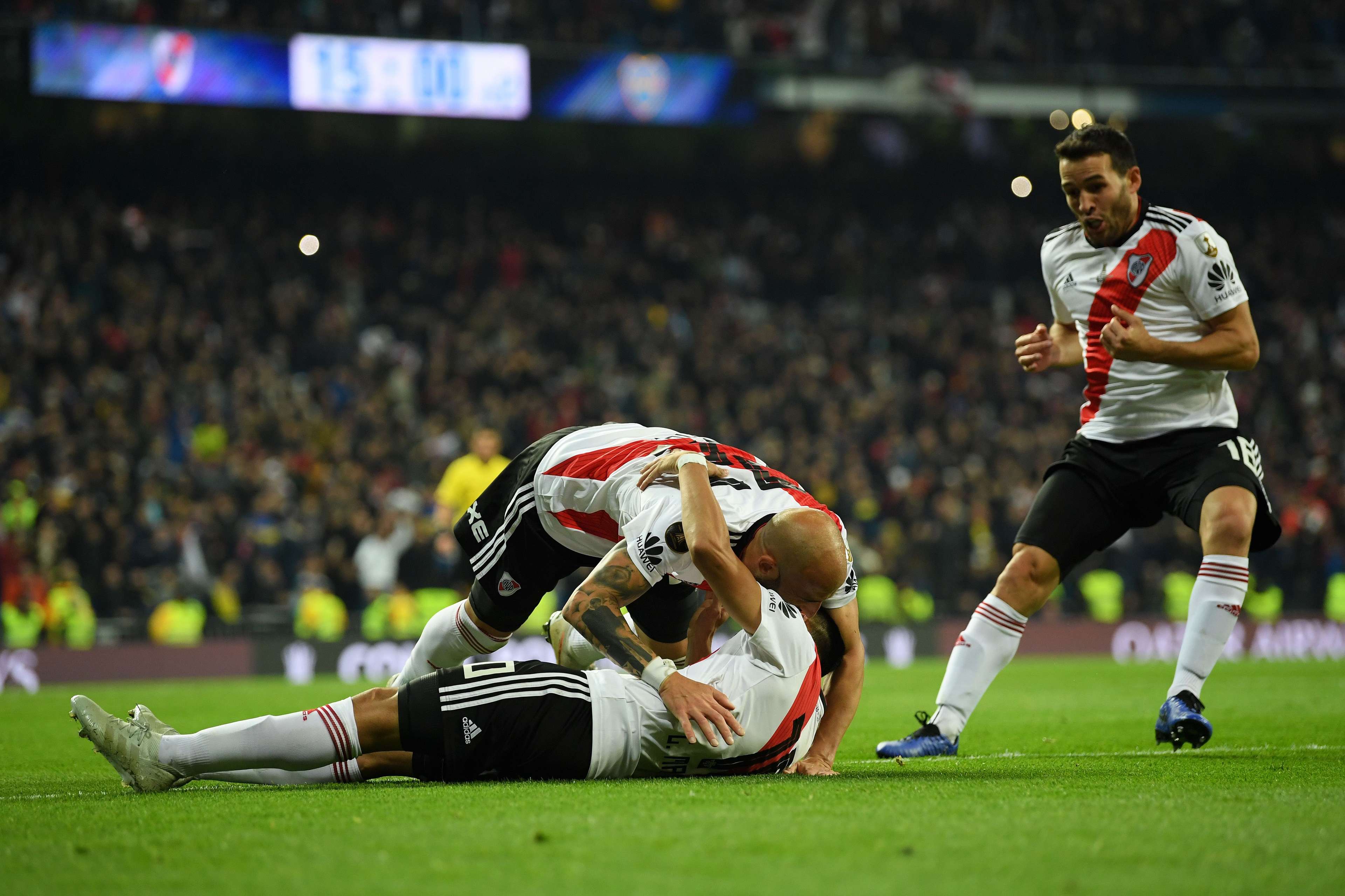 River celebrating Boca Libertadores Madrid