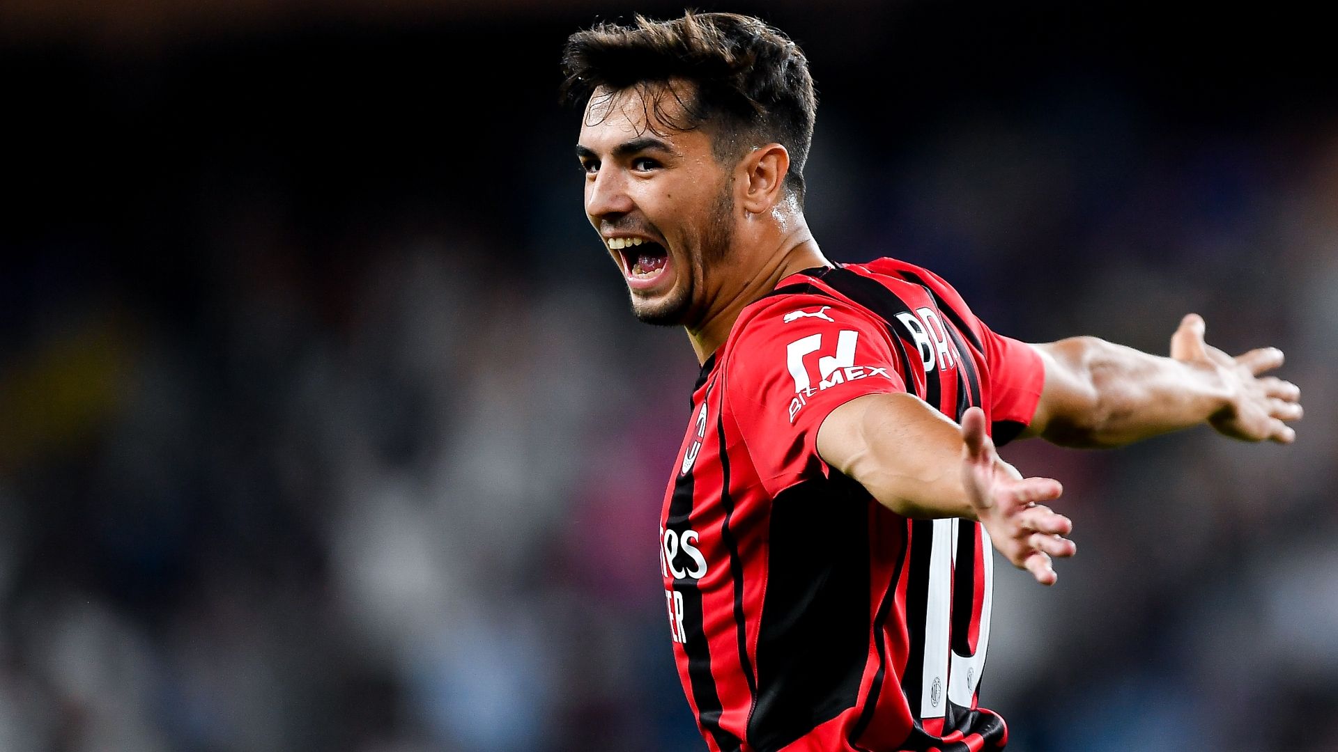 Brahim Diaz Sampdoria Milan celebrating Serie A