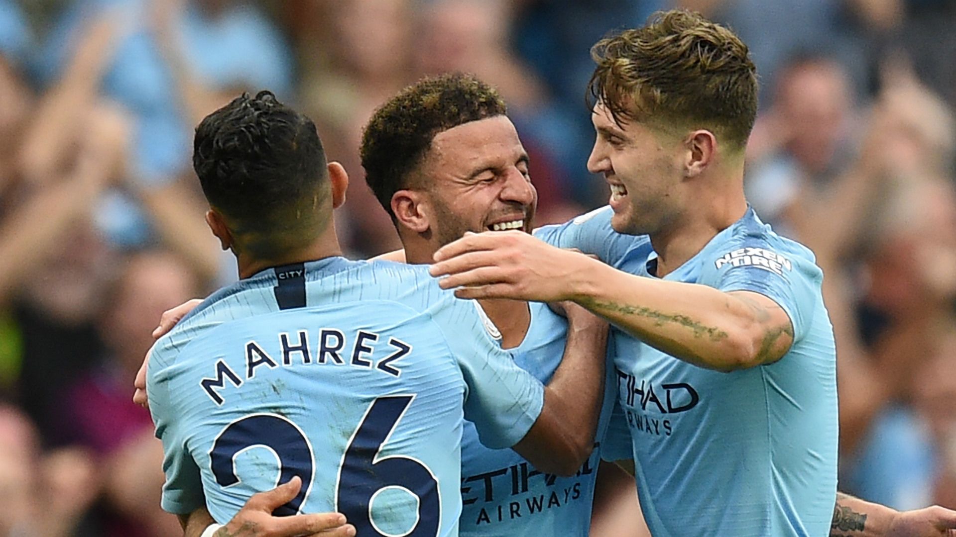 Kyle Walker Riyad Mahrez John Stones Man City 2018-19