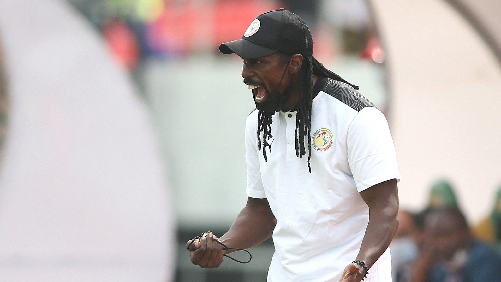 Coach Aliou Cisse of Senegal.