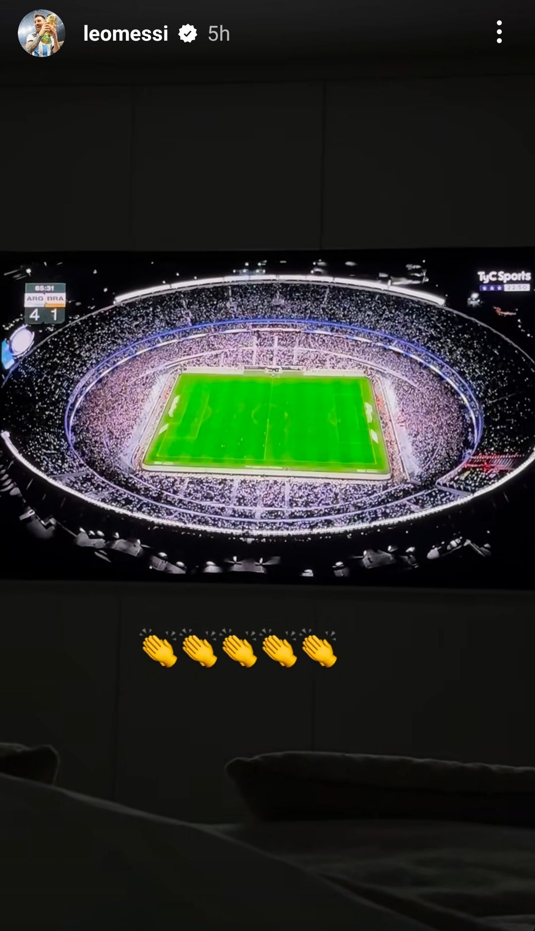 Lionel Messi Instagram Argentina vs Brazil