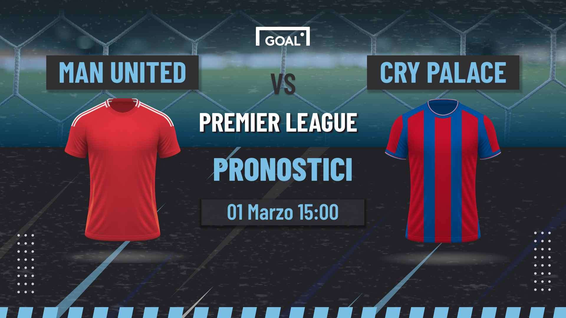 Pronostici Man Utd vs Crystal Palace