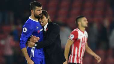 Diego Costa, Antonio Conte, Southampton, Chelsea, Premier League, 10302016