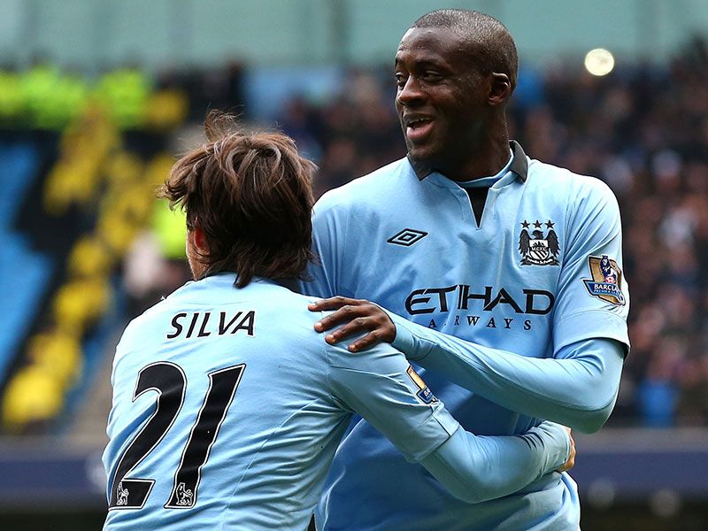 David Silva Yaya Toure Manchester City EPL 02242013