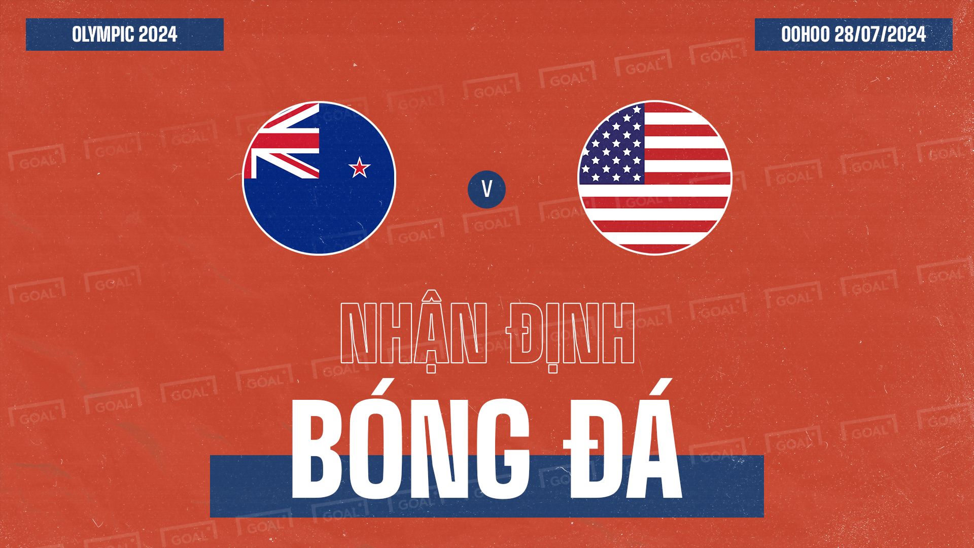 New Zealand U23 vs USA U23 Olympic Games Men's Football GFX