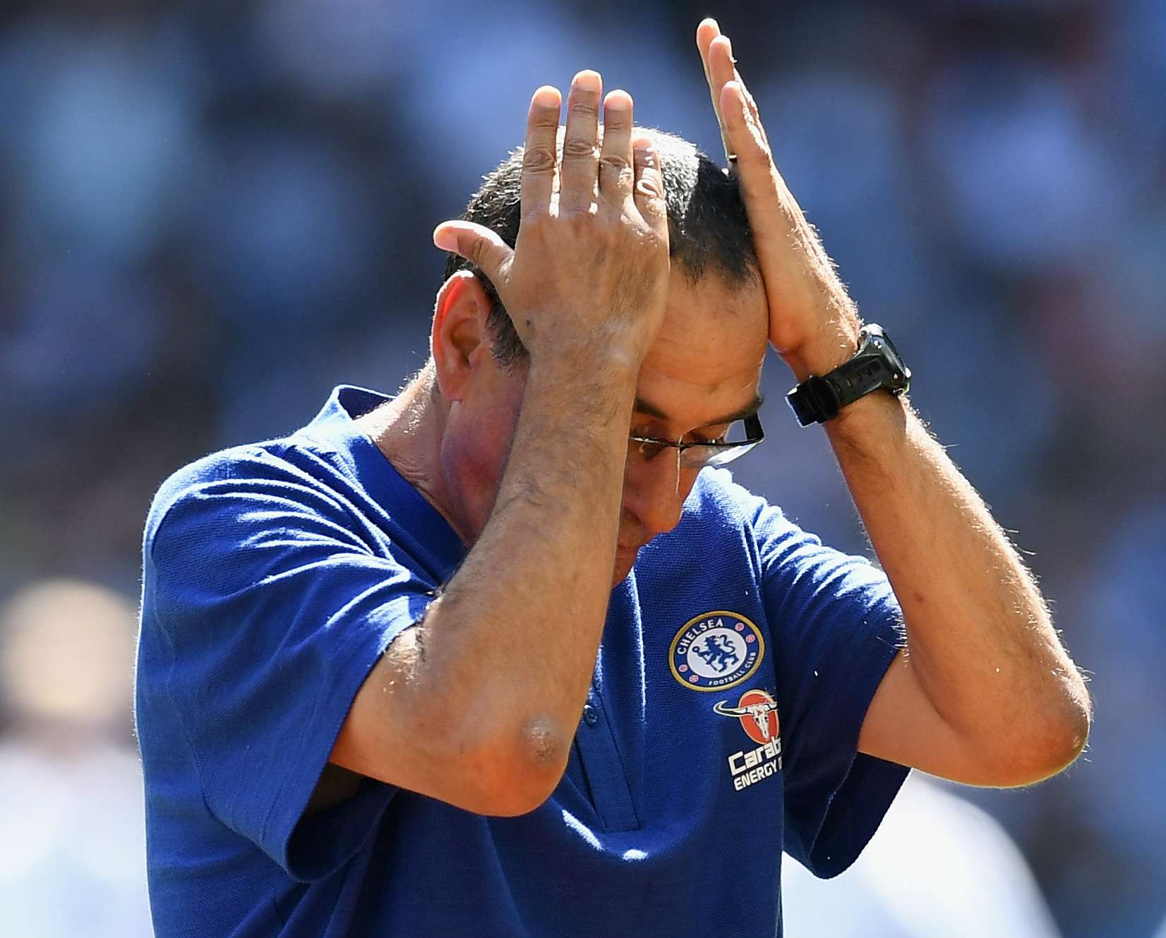 Maurizio Sarri Chelsea Manchester City Community Shield 2018