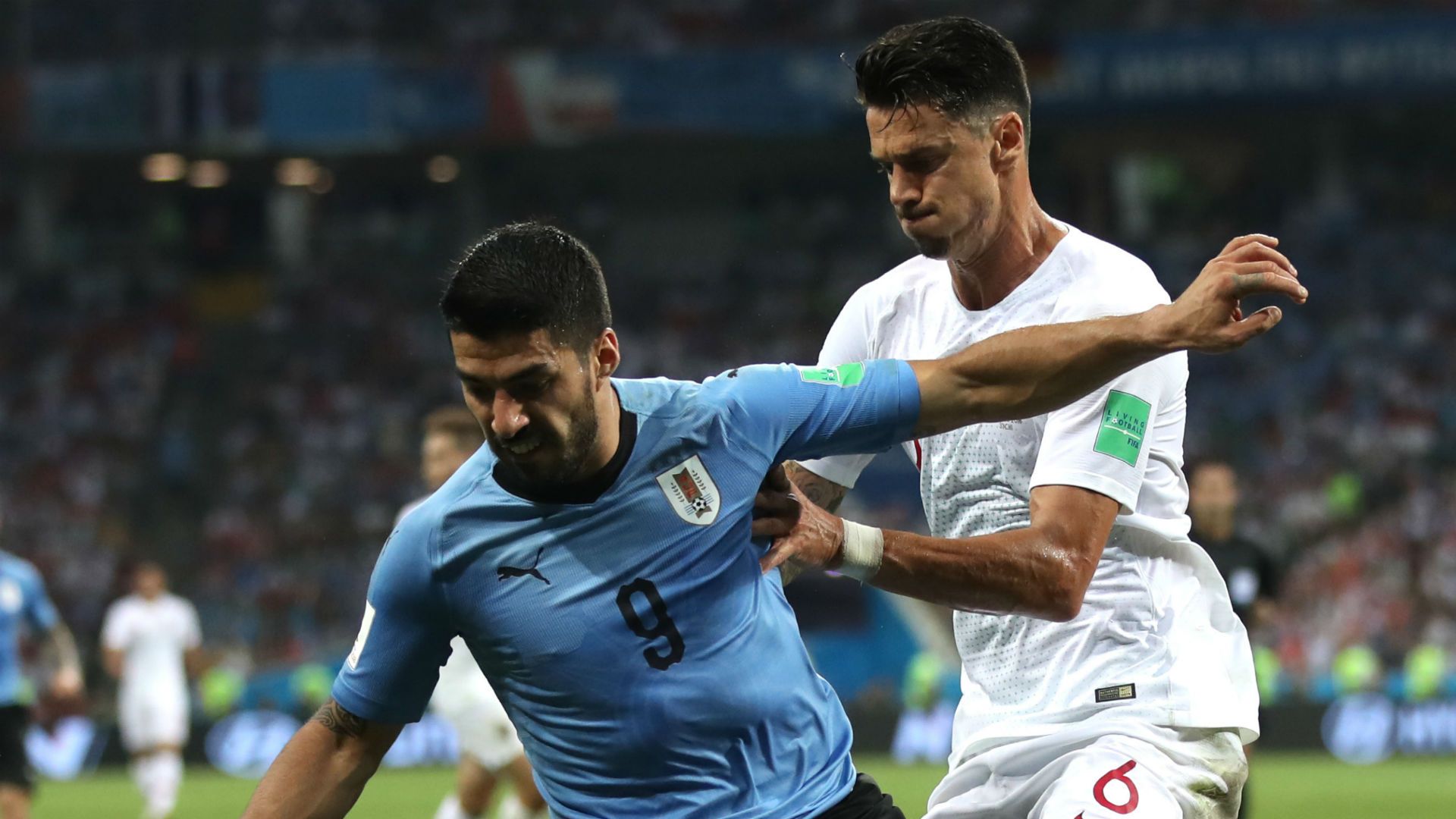 Luis Suarez Jose Fonte Uruguay Portugal World Cup
