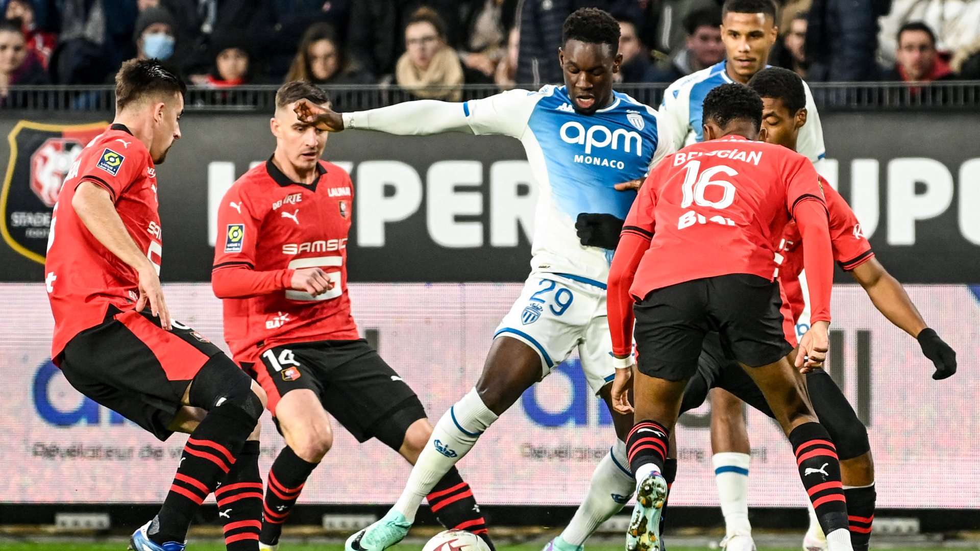 Folarin Balogun Rennes Monaco 2023-24