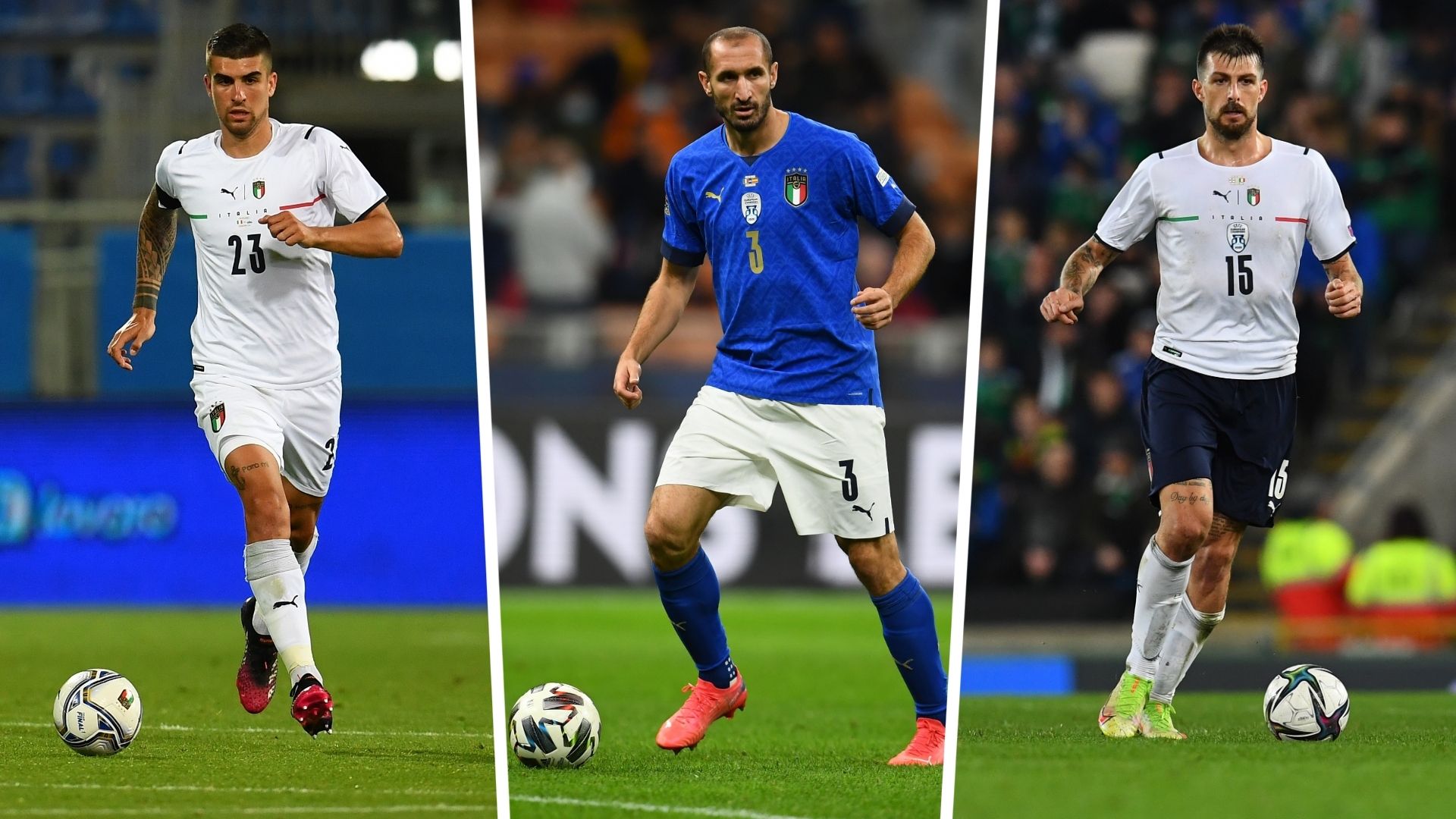 Gianluca Mancini Giorgio Chiellini Francesco Acerbi Italy