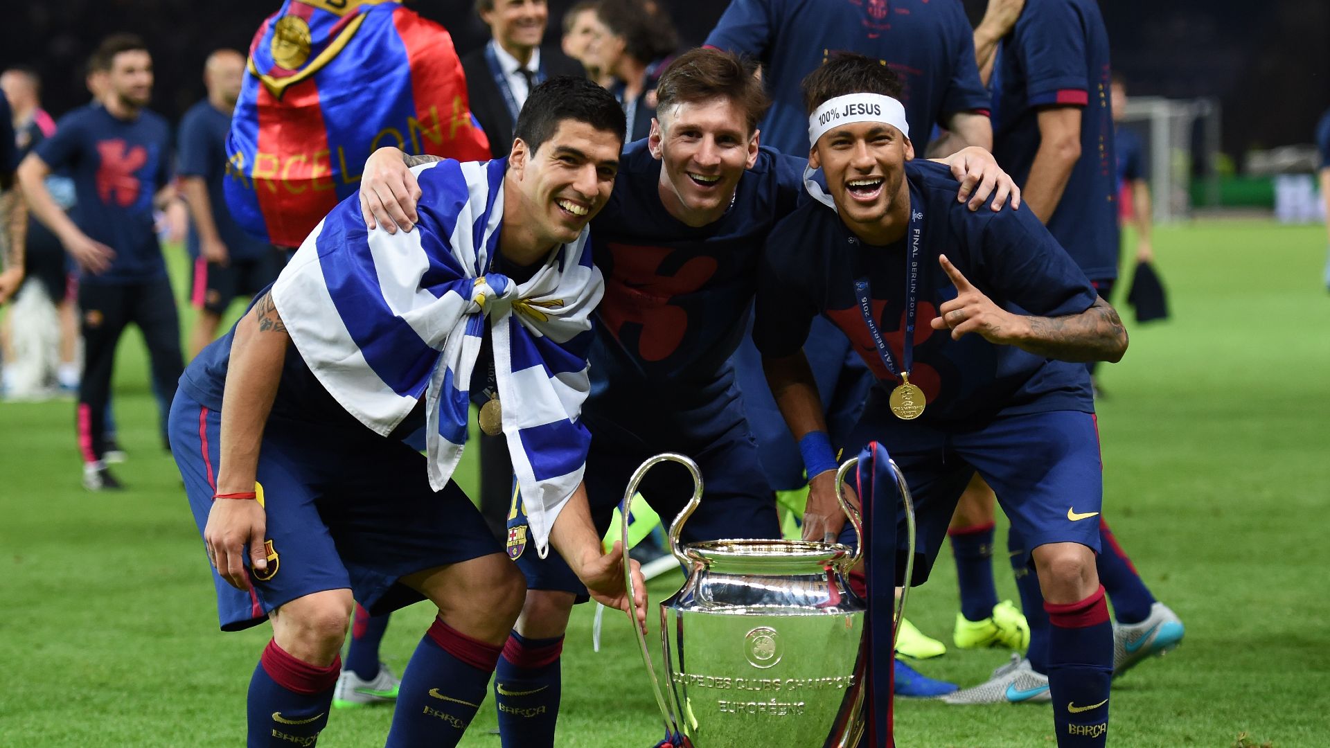 Luis Suárez Messi and Neymar