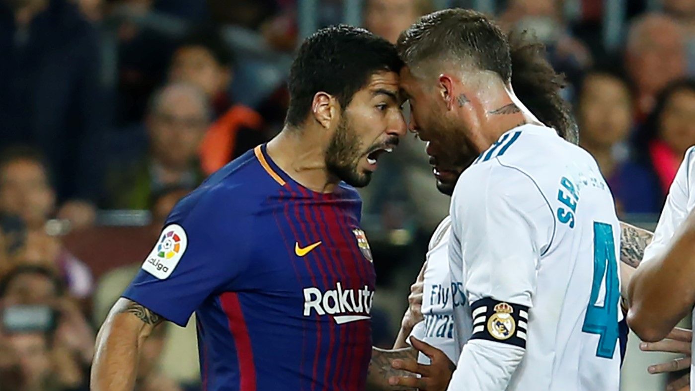 Luis Suarez Sergio Ramos Barcelona Real Madrid El Clasico LaLiga 06052018Barcelona Real Madrid El Clasico LaLiga 06052018