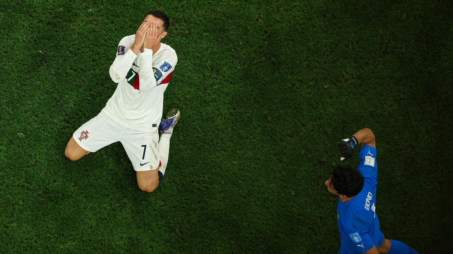 Cristiano Ronaldo nach dem WM-Aus gegen Marokko 2022.