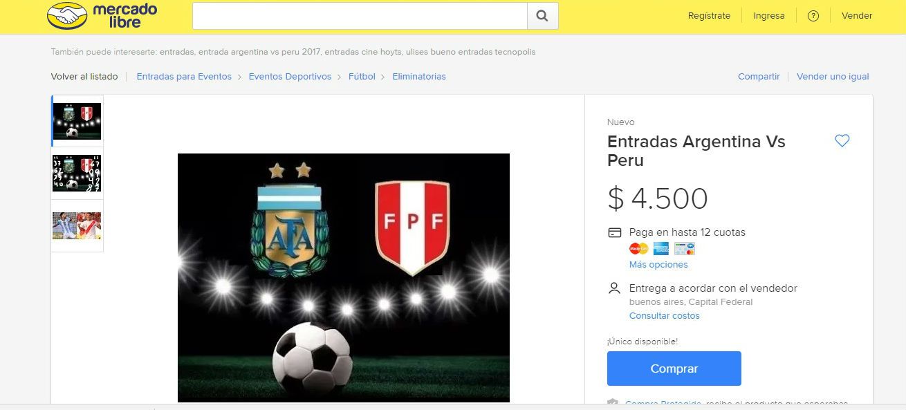 Argentina Peru Entradas