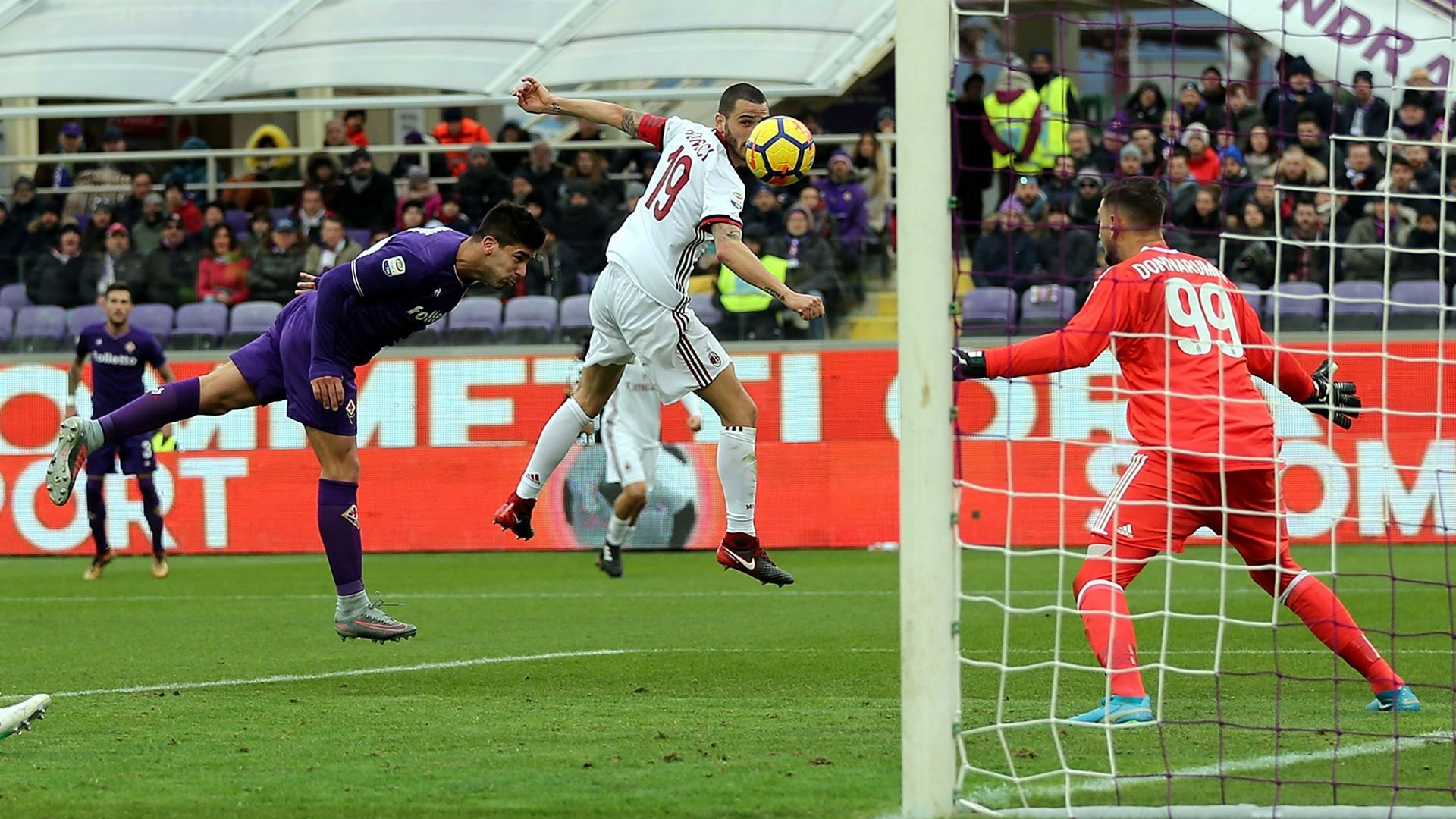 Giovanni Simeone Leonardo Bonucci Fiorentina Milan Serie A
