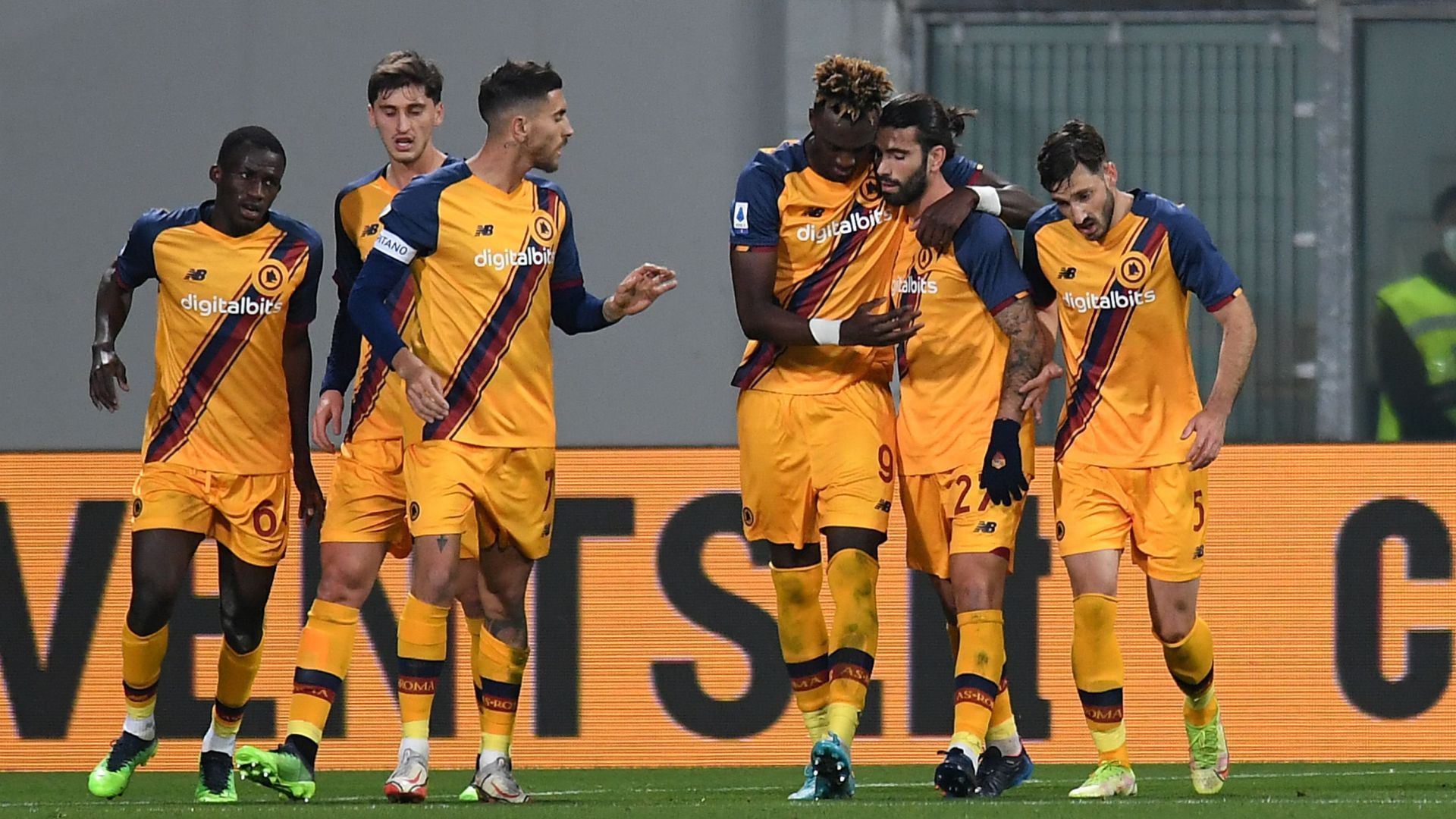 Roma players Sassuolo Roma Serie A