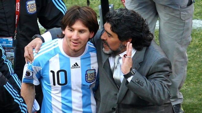 DIEGO MARADONA LEO MESSI 30102020