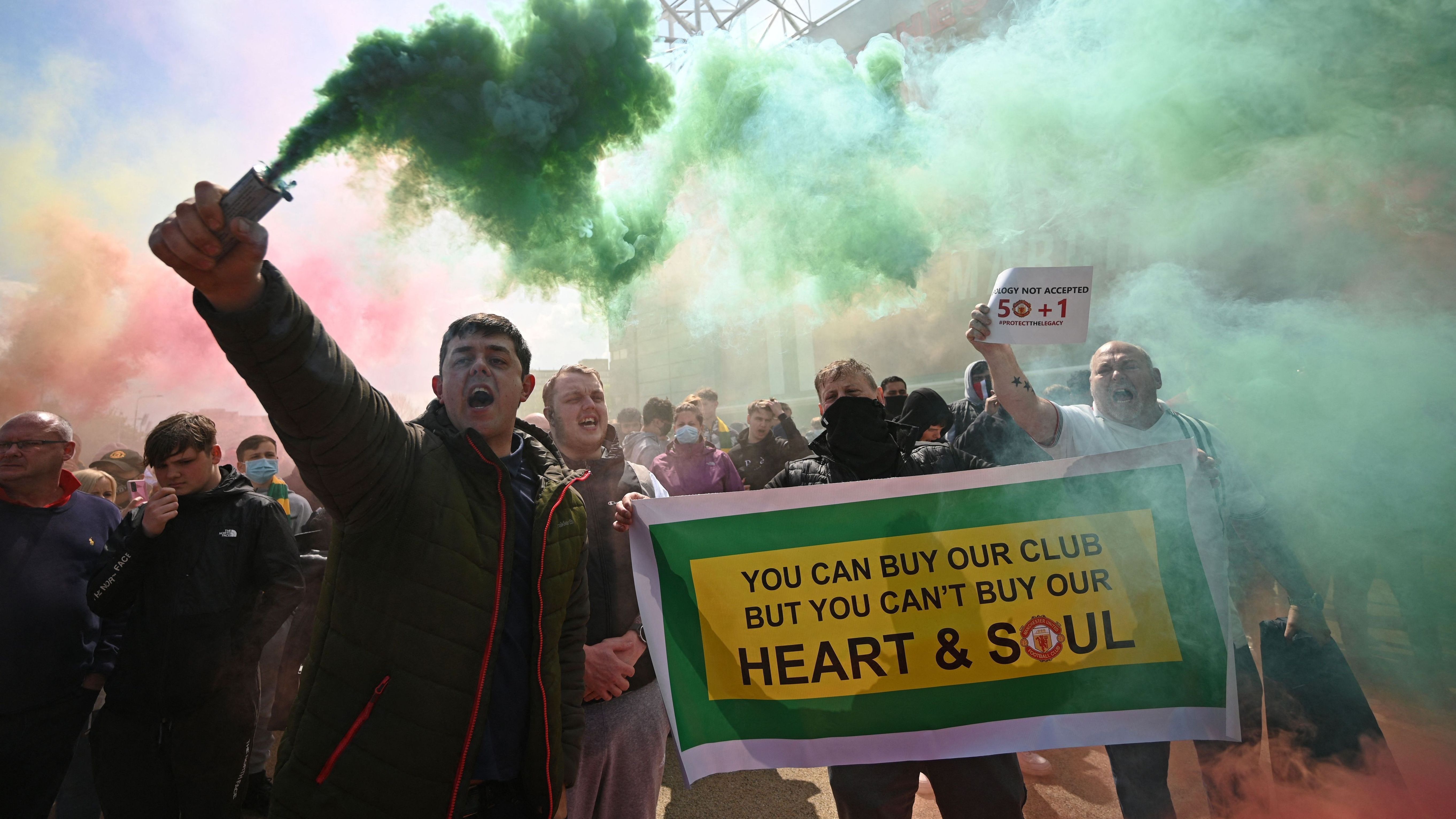 Super League Protest Manchester United