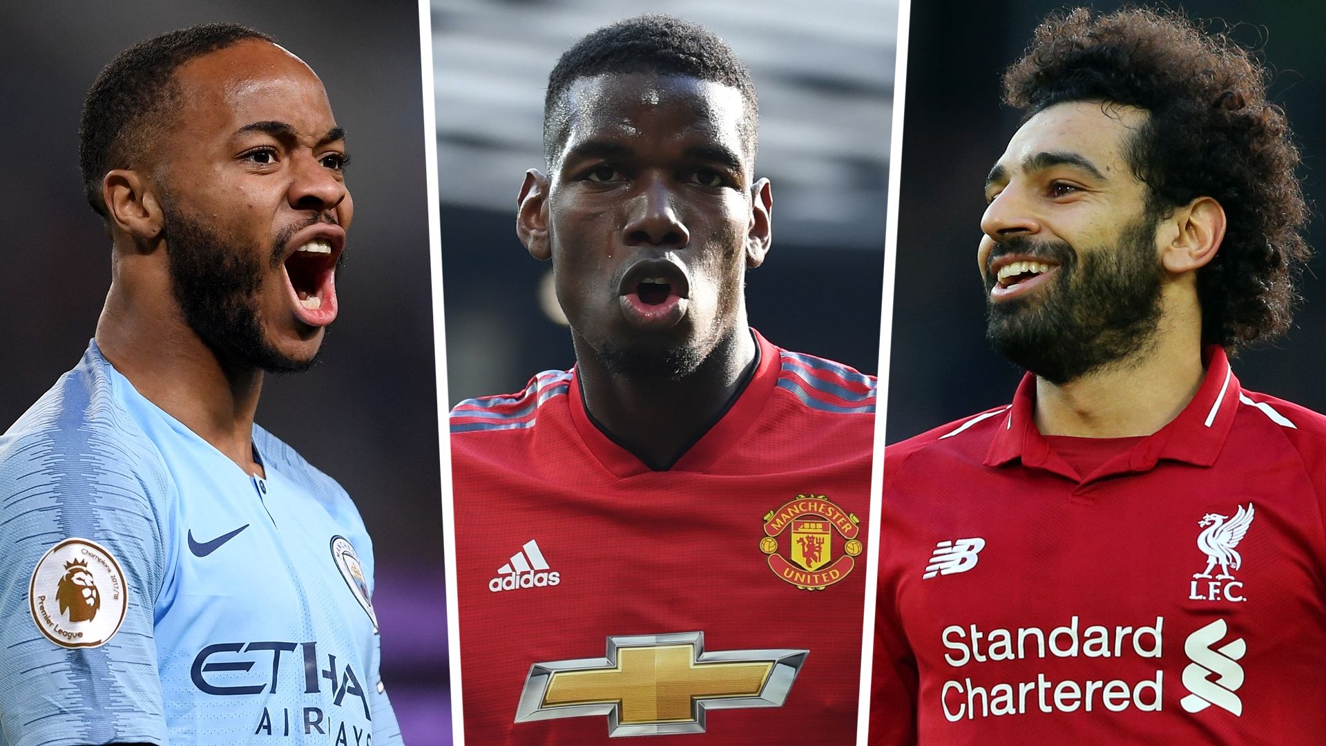 Raheem Sterling Paul Pogba Mohamed Salah