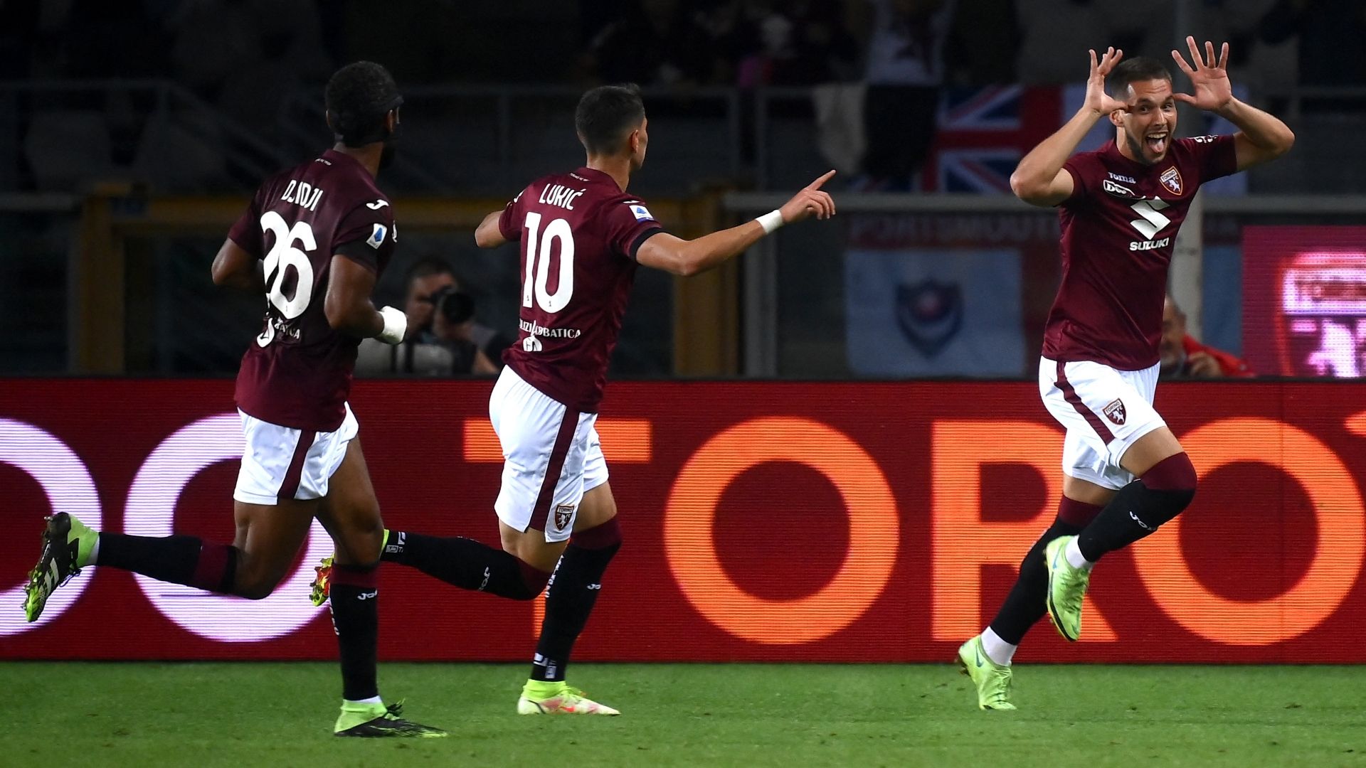 Pjaca Torino Lazio celebrating Serie A
