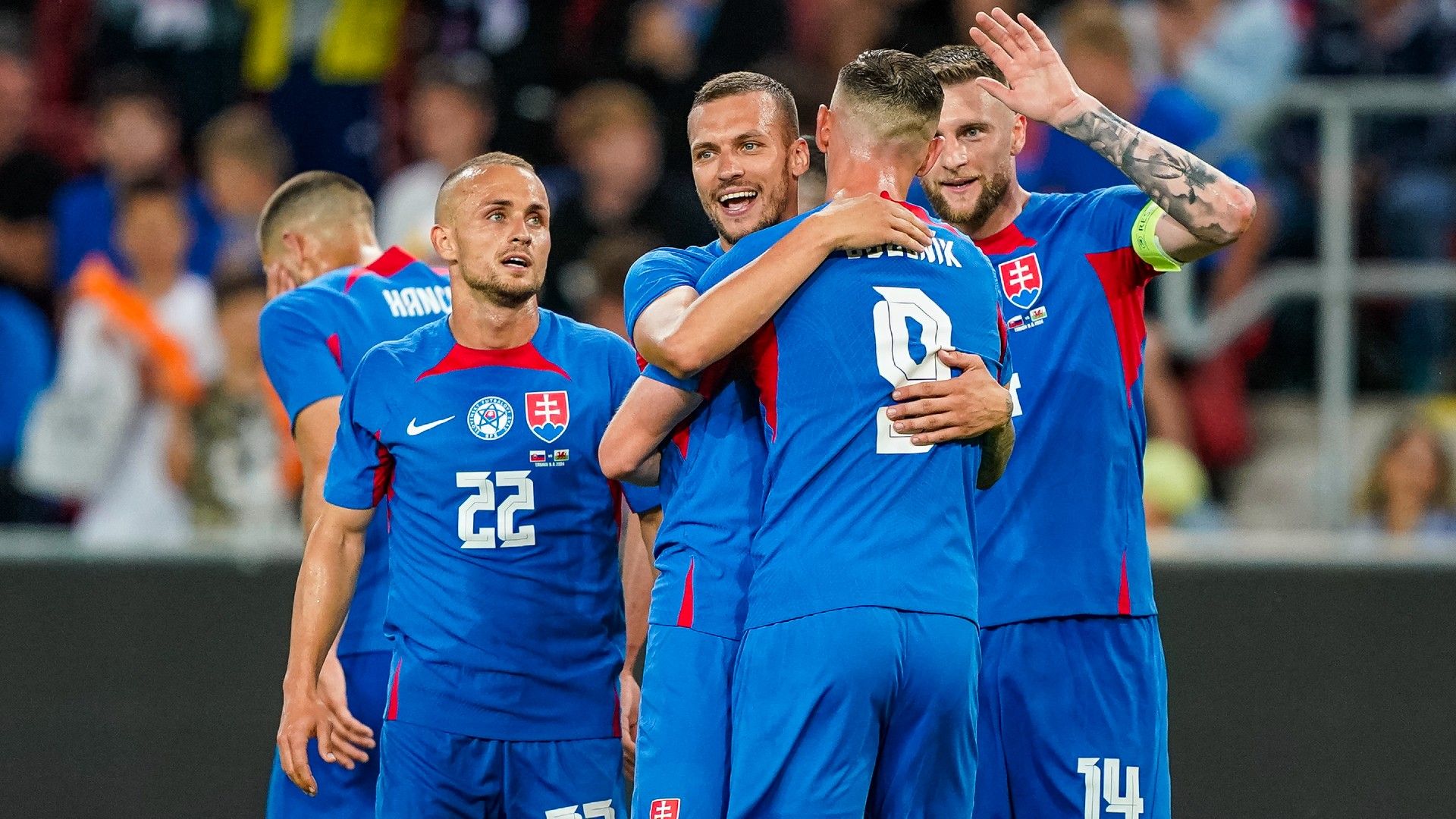 Players of Slovakia celebrate