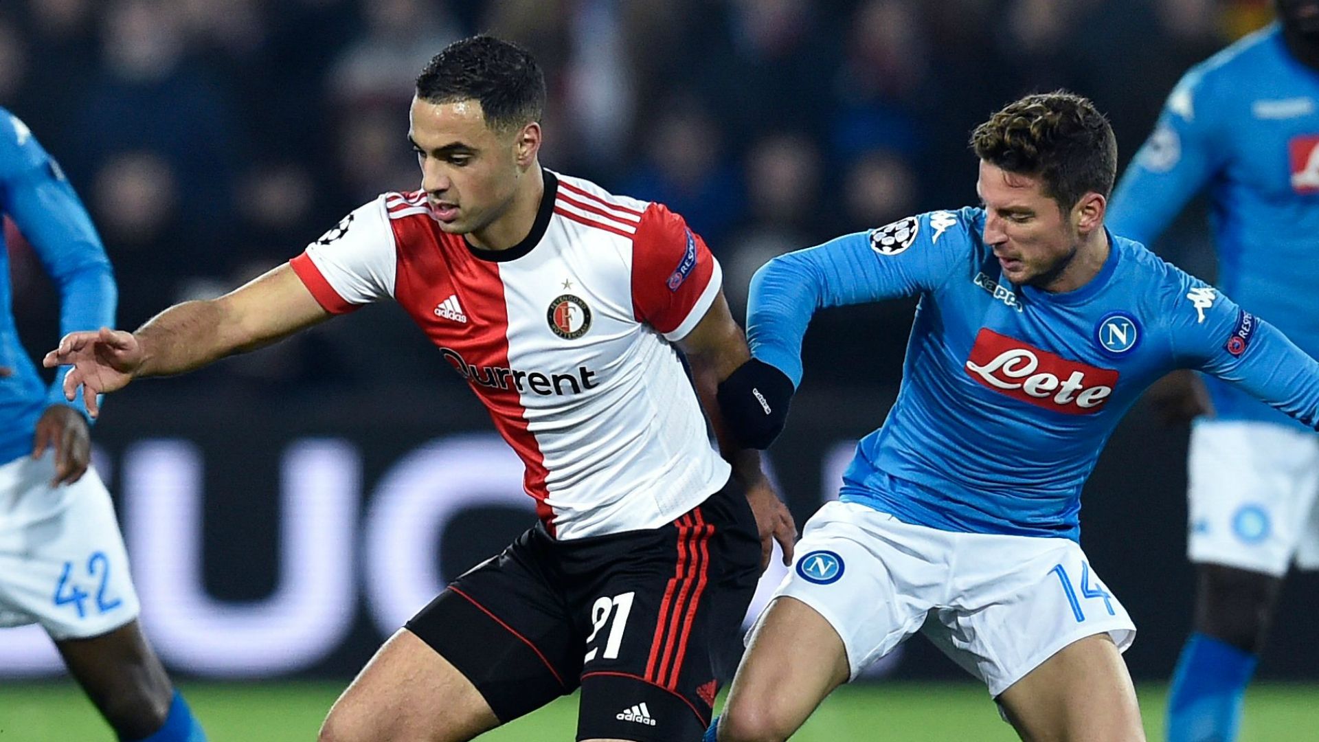 Mertens Amrabat Feyenoord Napoli Champions League