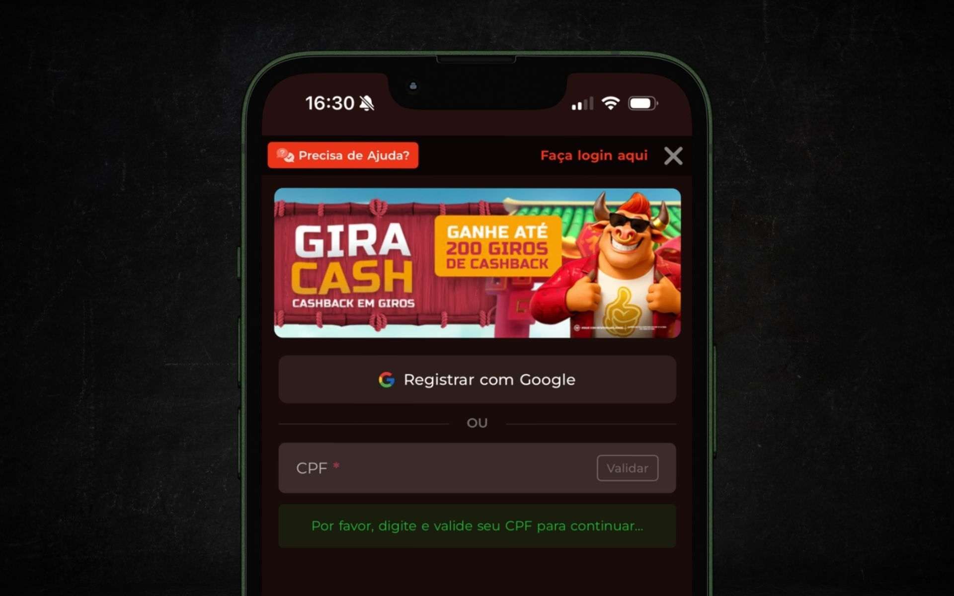 bateubet app cadastro