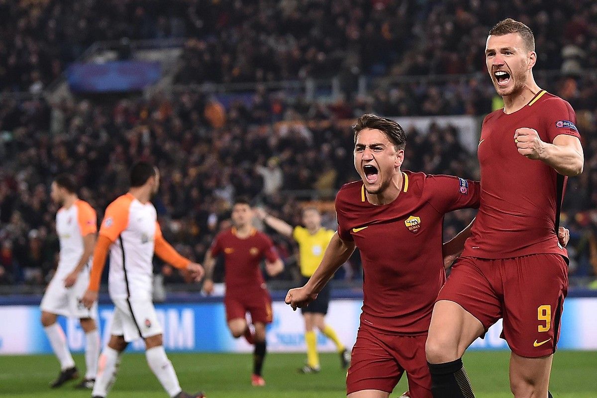 Cengiz Under Edin Dzeko Roma Shakhtar Donetsk 03/14/18