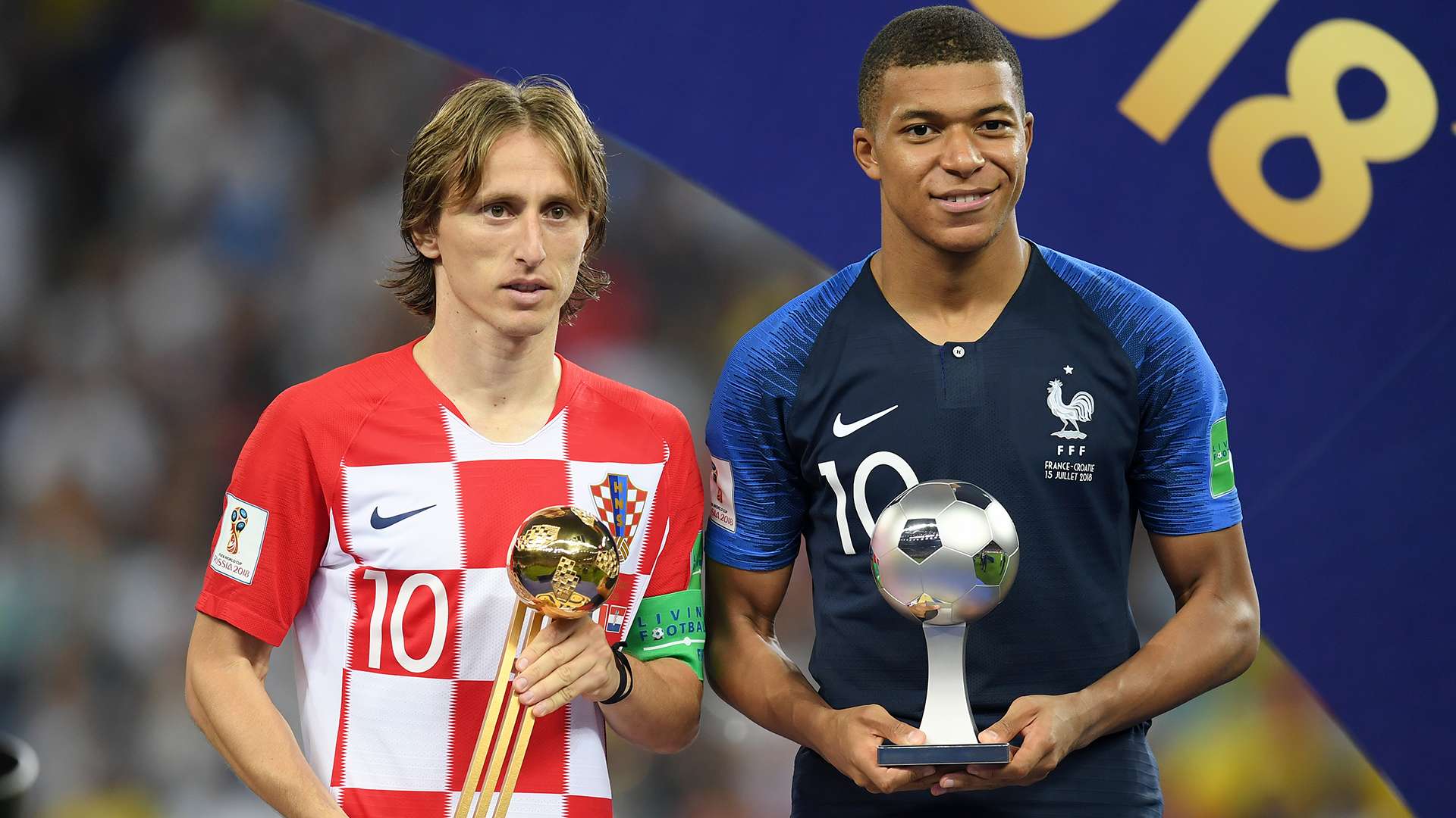 Luka Modric Kylian Mbappe World Cup 2018