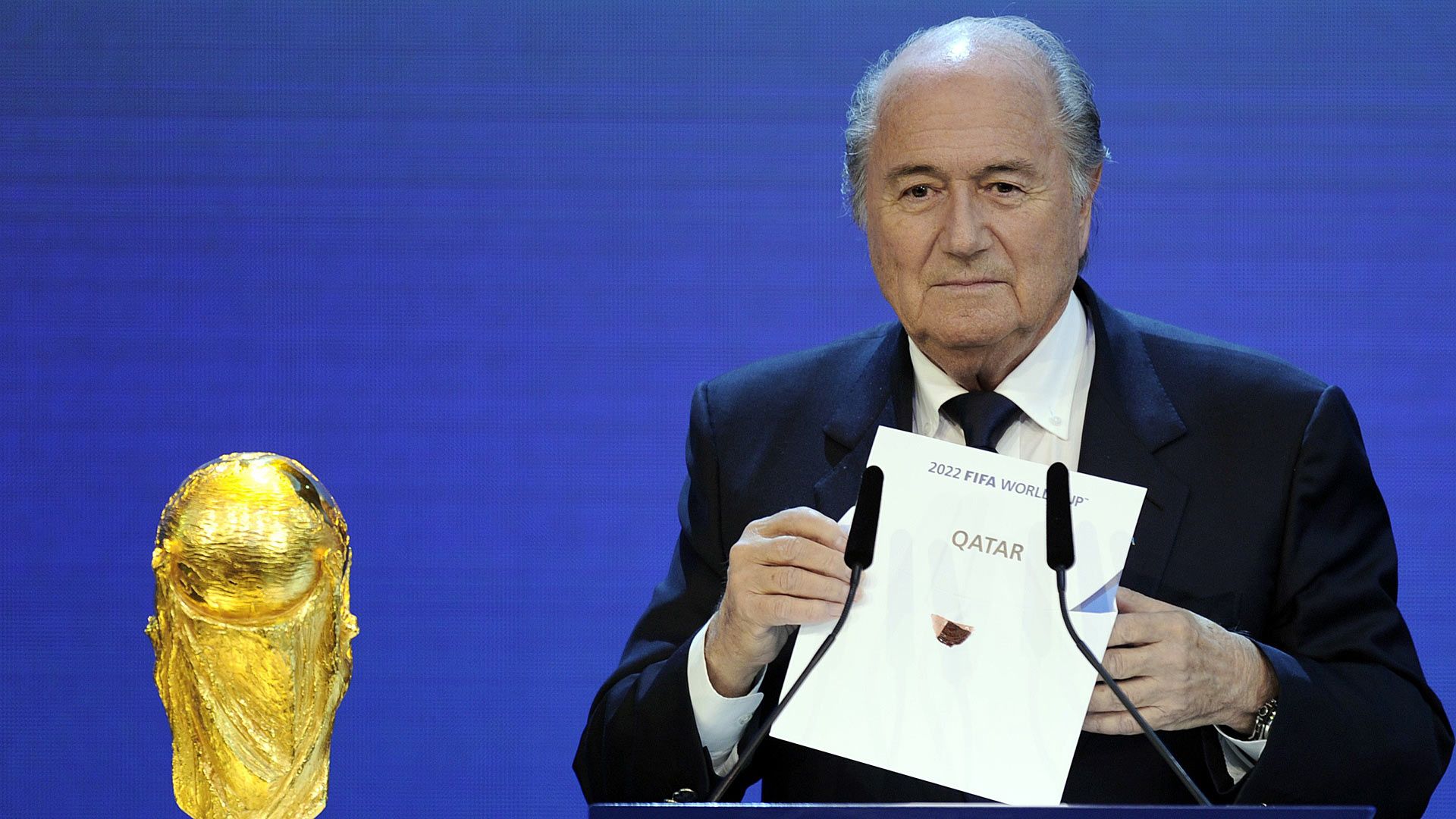 FIFA World Cup WM Qatar Katar Sepp Blatter 02122010