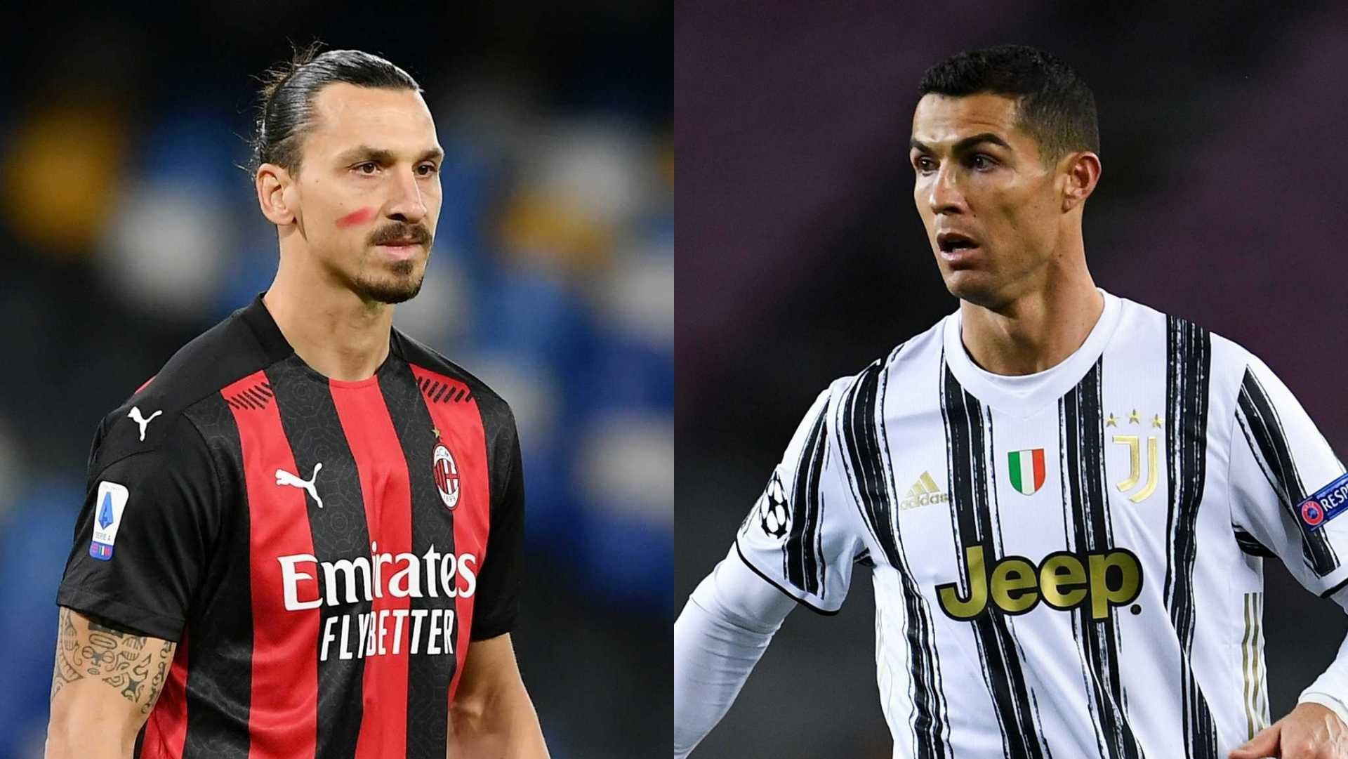 Zlatan Ibrahimovic Milan Cristiano Ronaldo Juventus 2020-21