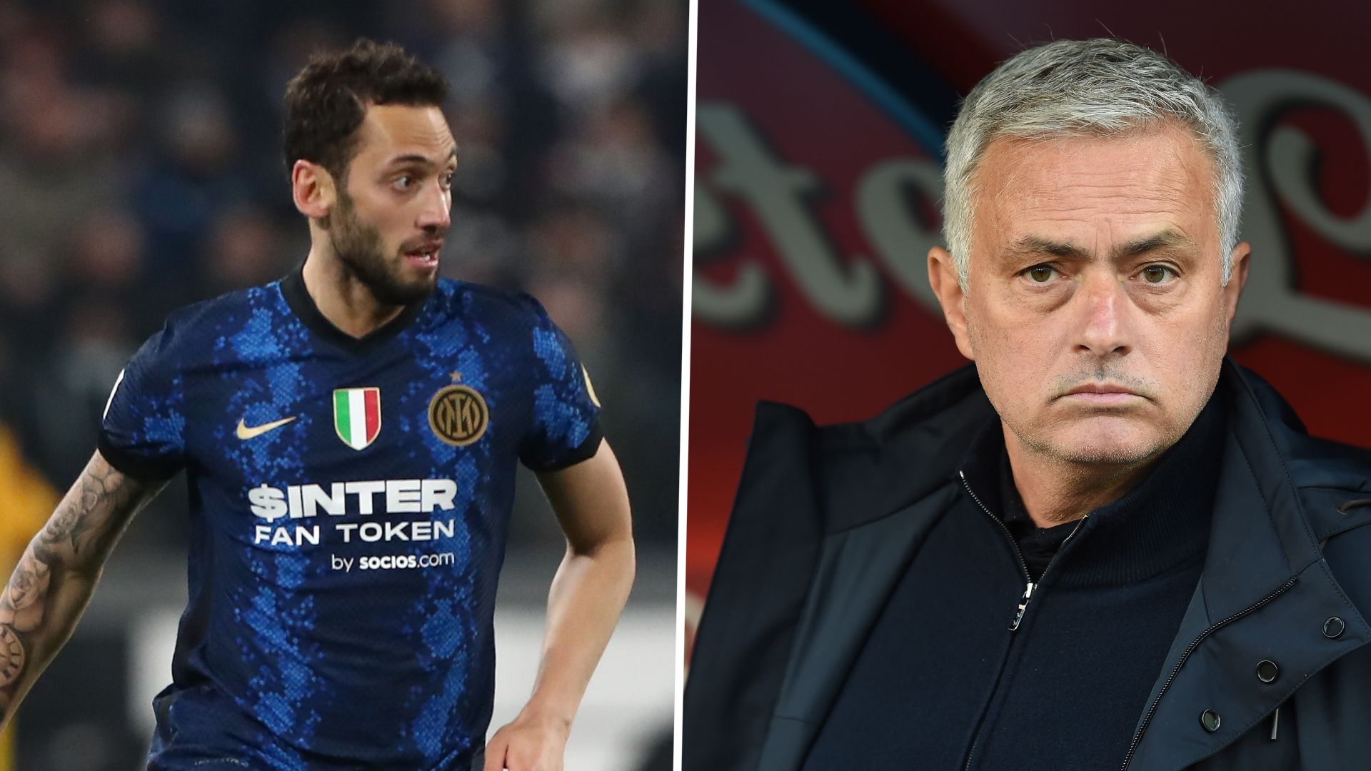 Hakan Calhanoglu & Jose Mourinho