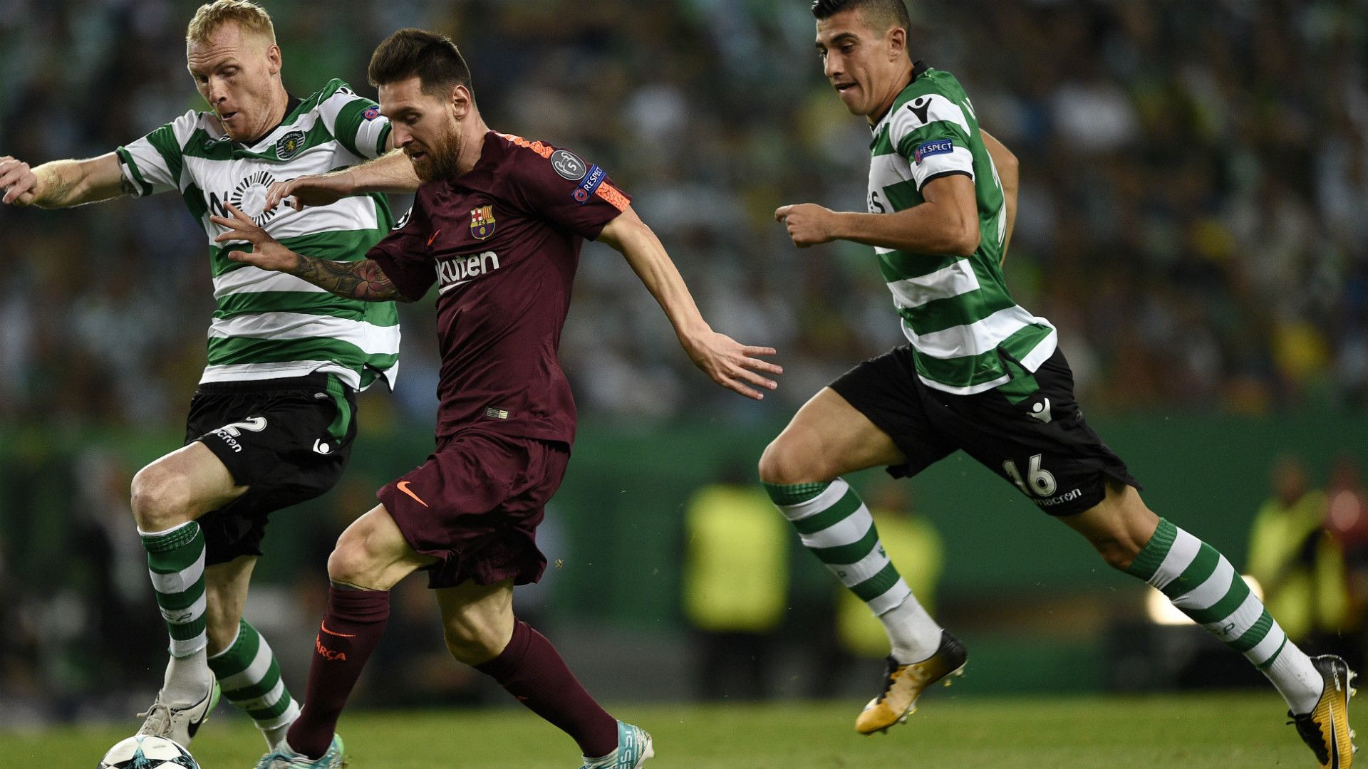 Messi Sporting CP Barcelona Champions League