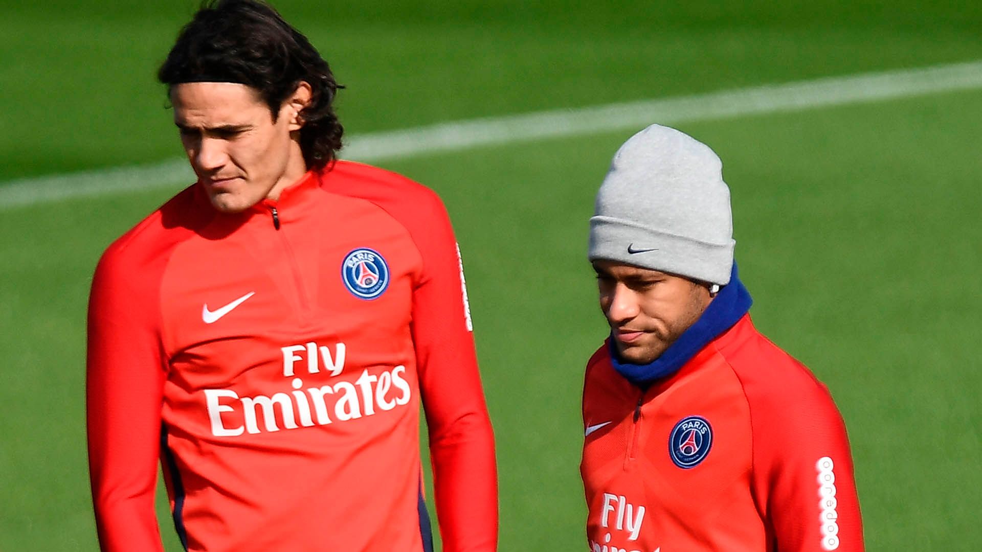 Cavani e Neymar PSG treino 21 09 17