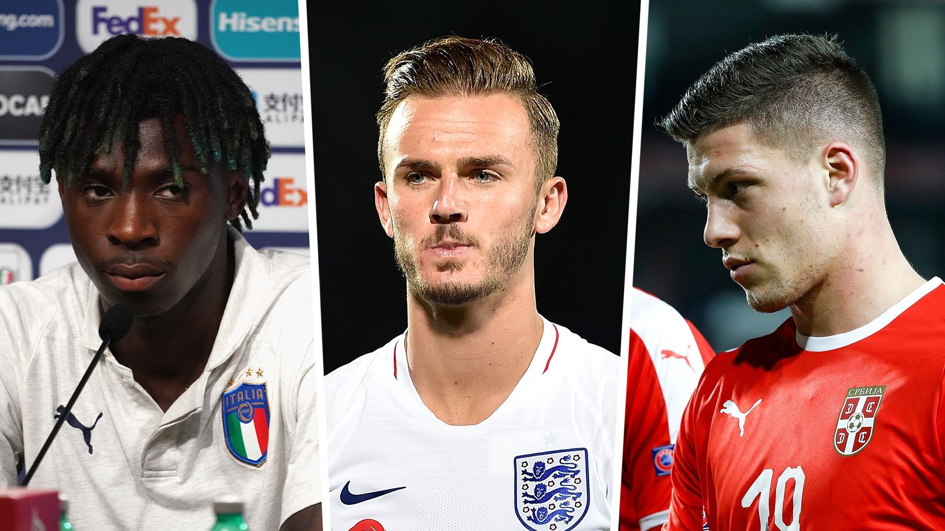 Moise Kean James Maddison LukaJovic