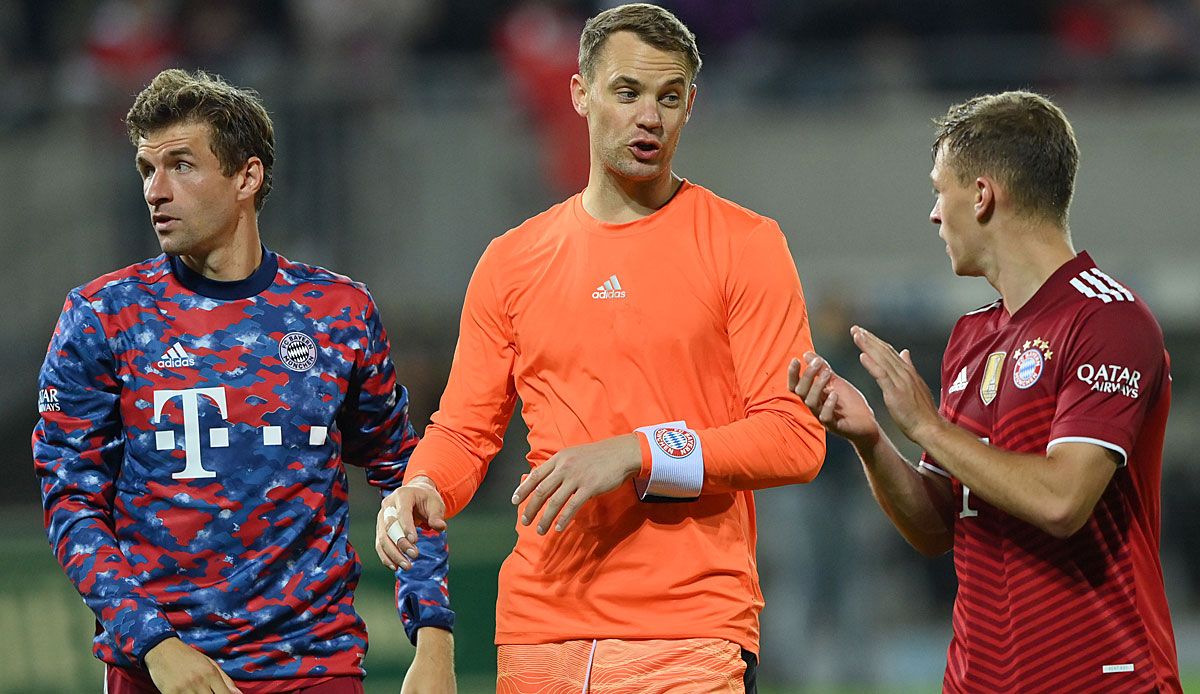 THOMAS MÜLLER MANUEL NEUER JOSHUA KIMMICH BAYERN MÜNCHEN