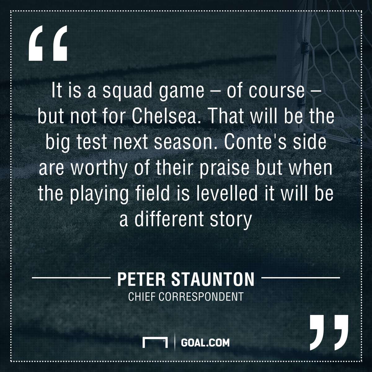 Staunton Chelsea quote