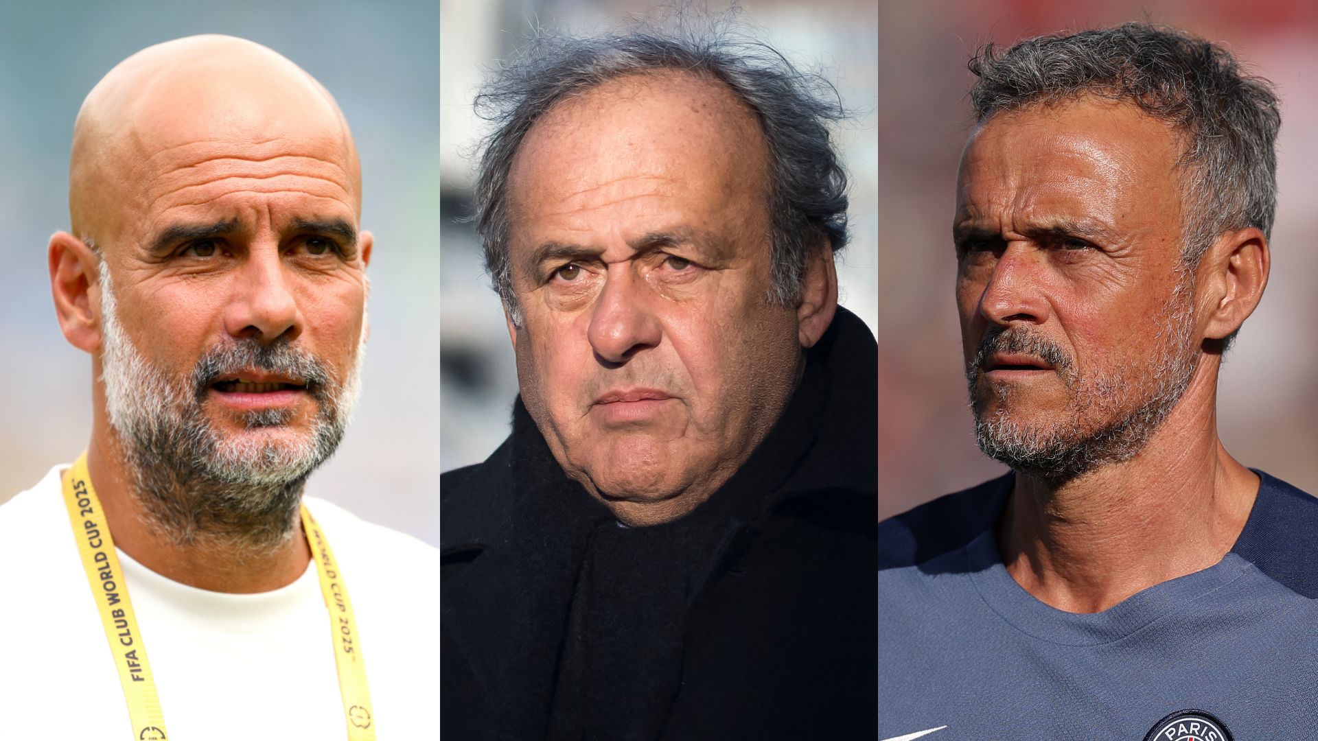 GFX Pep Guardiola Michel Platini Luis Enrique