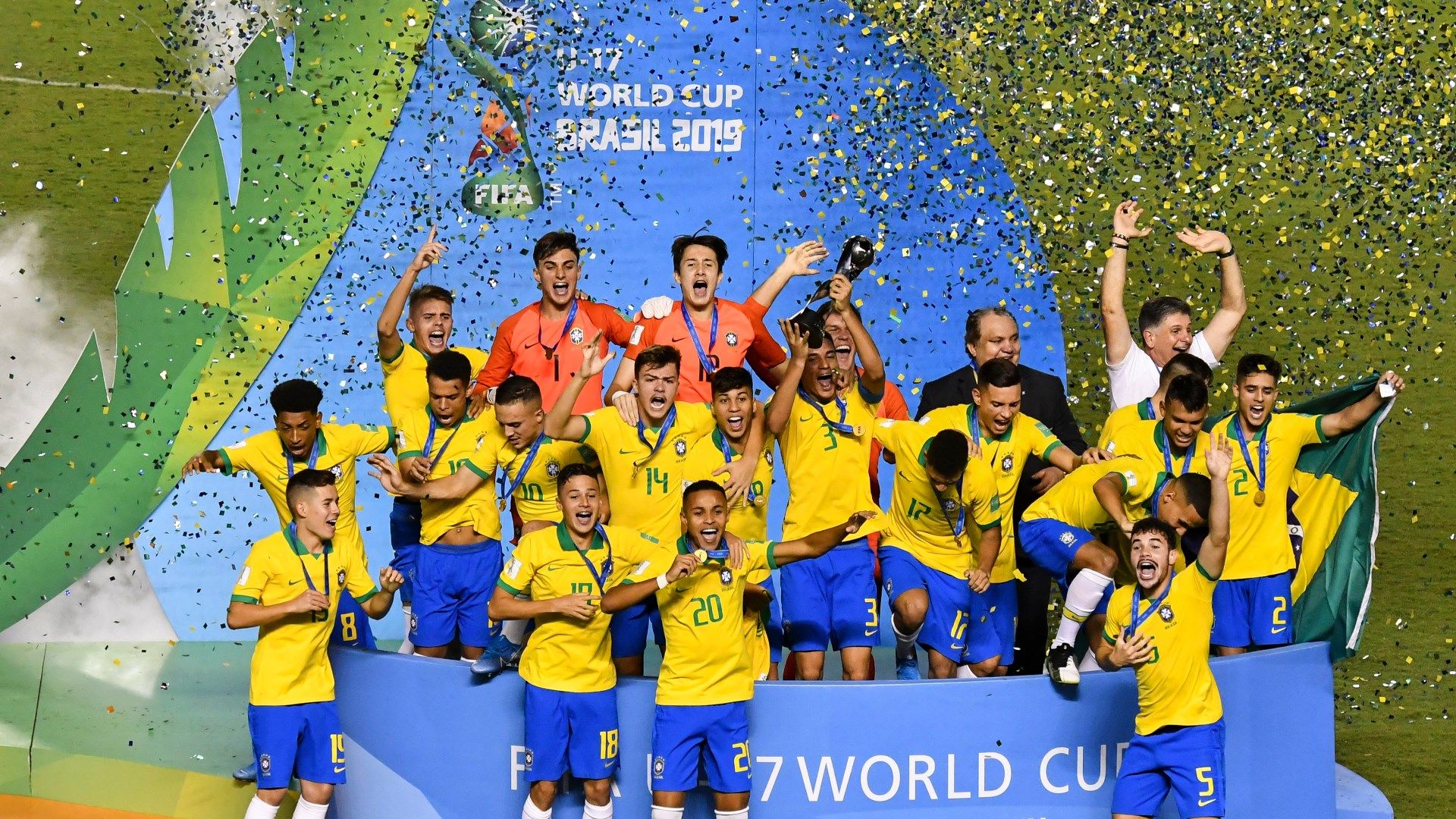 Brazil celebrate winning U17 World Cup 2019