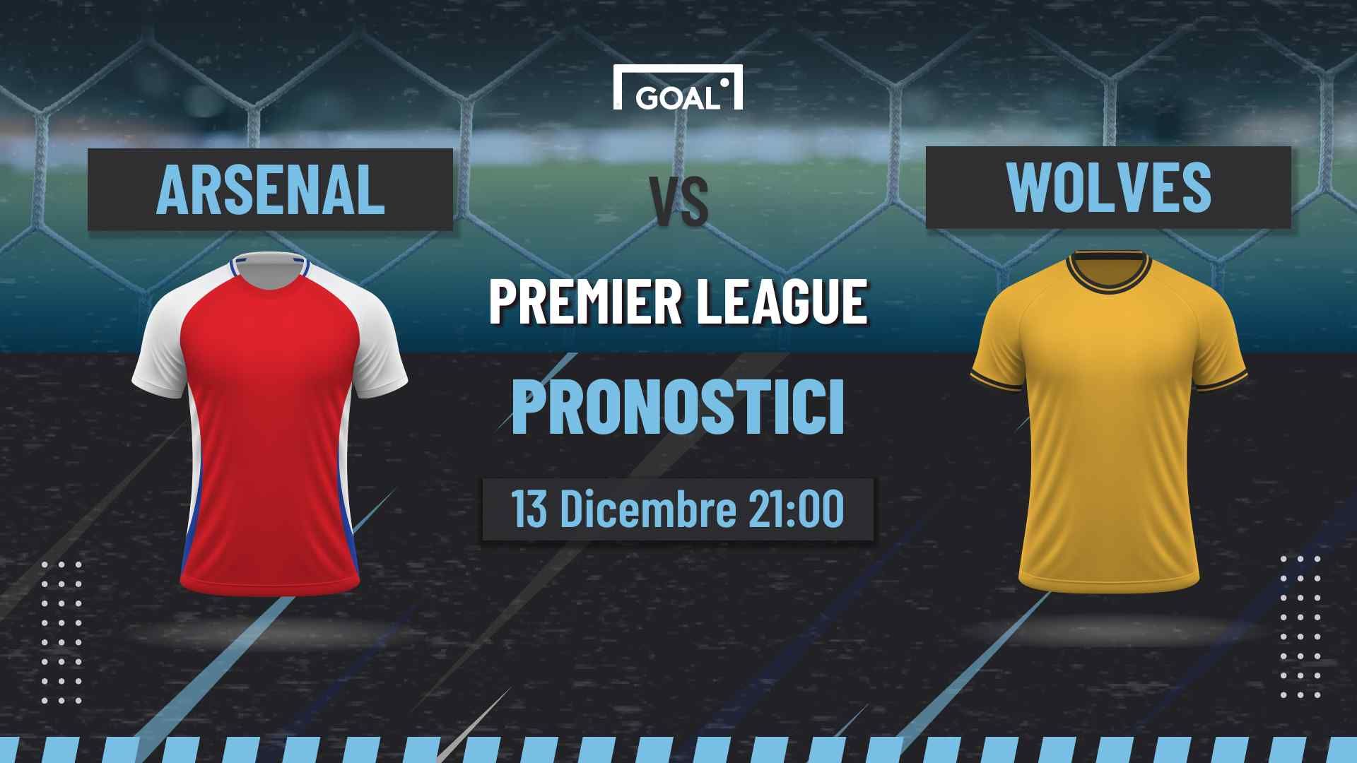 pronostici Arsenal - Wolves