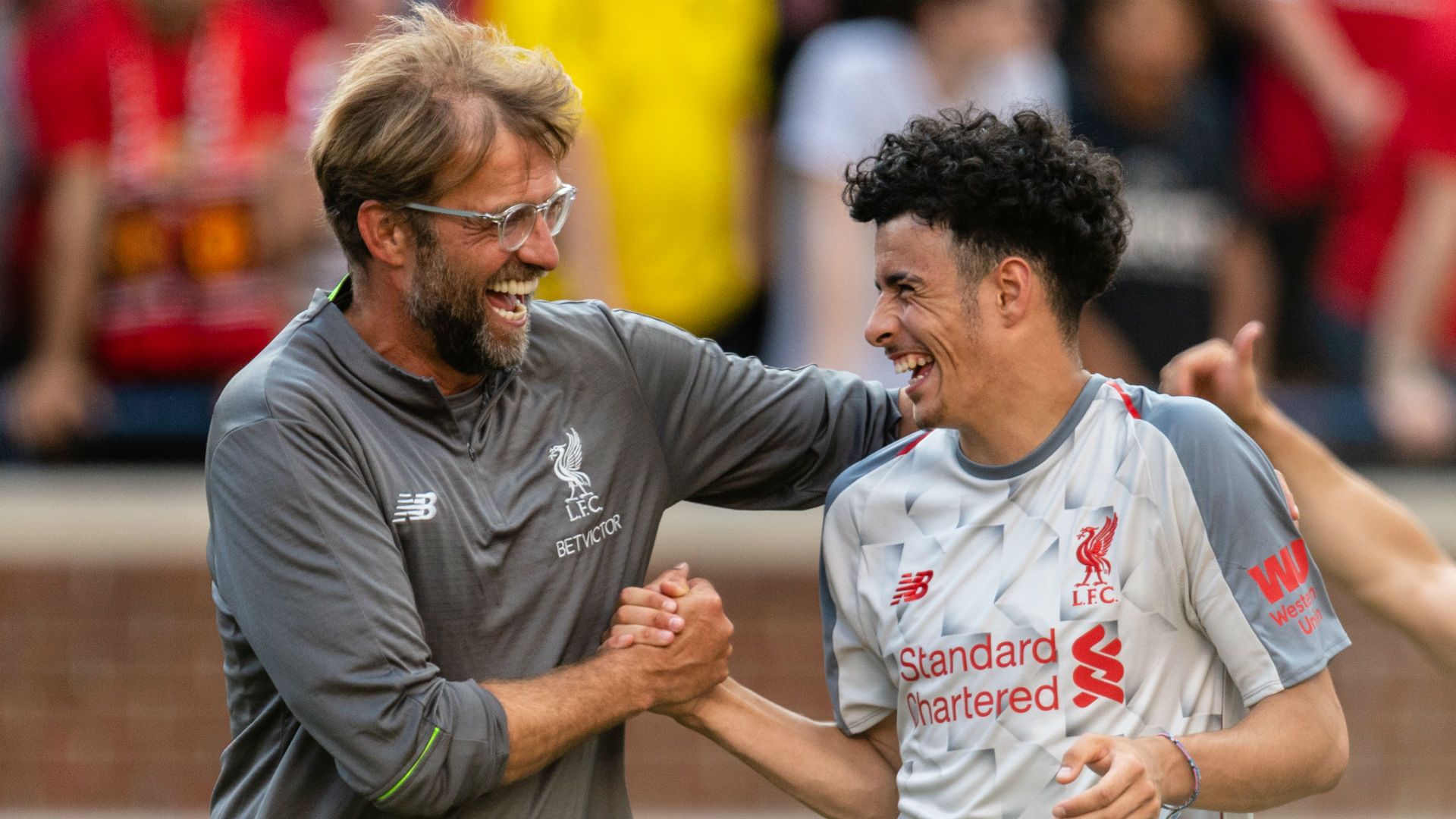 Jurgen Klopp and Curtis Jones