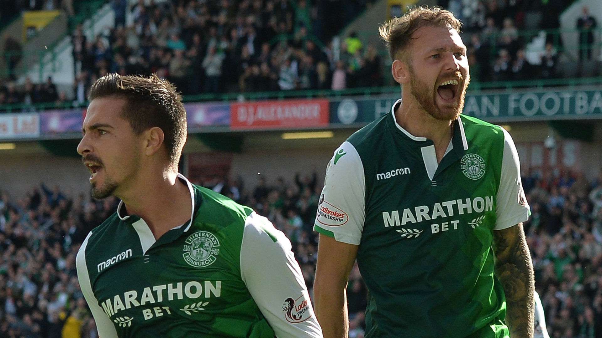 Jamie MacLaren Martin Boyle Hibernian