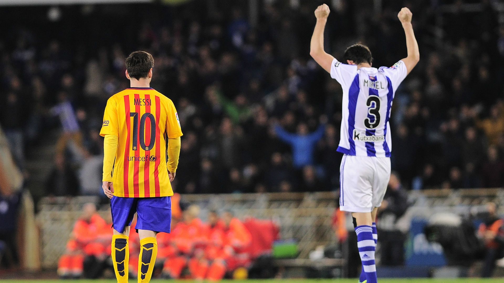 Mikel Gonzalez Lionel Messi Real Sociedad Barcelona La Liga 09042016
