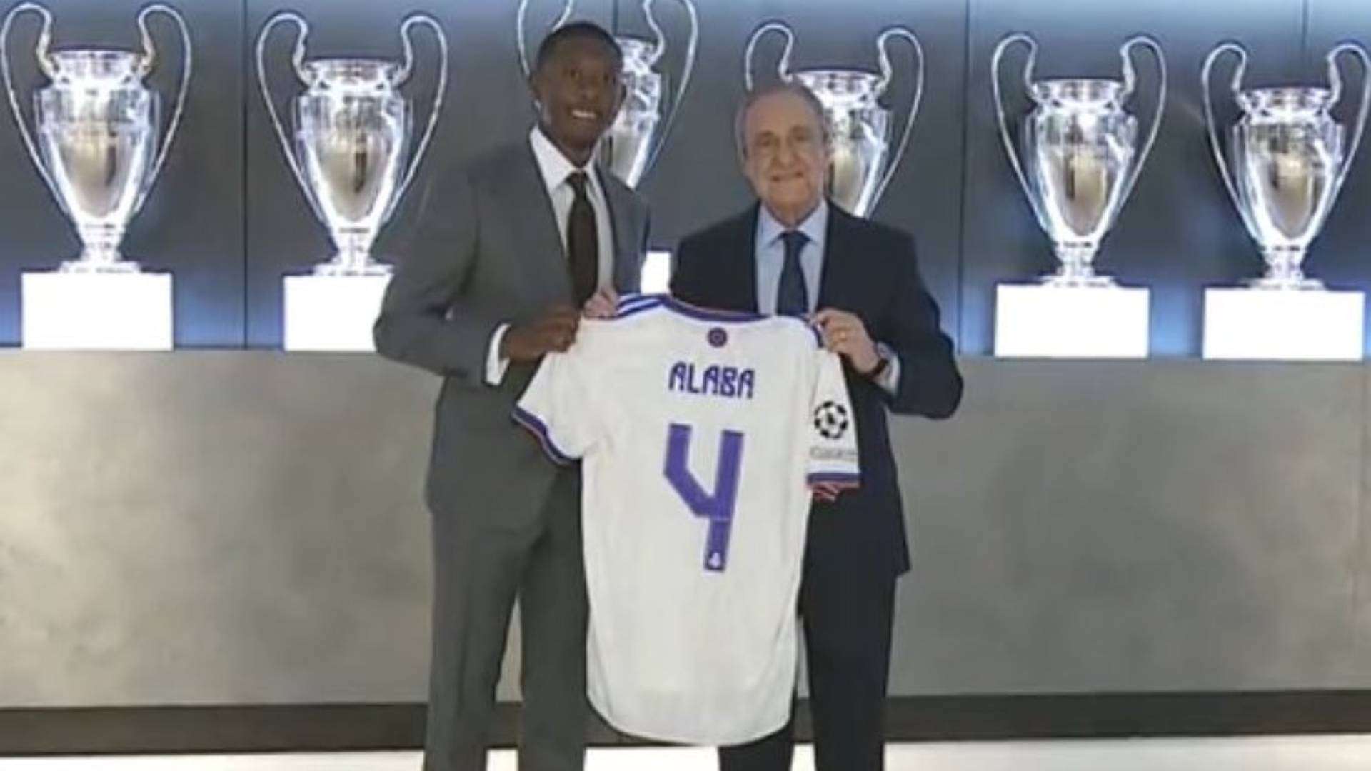 David Alaba Florentino Pérez Presentación Real Madrid RMTV 4 Dorsal