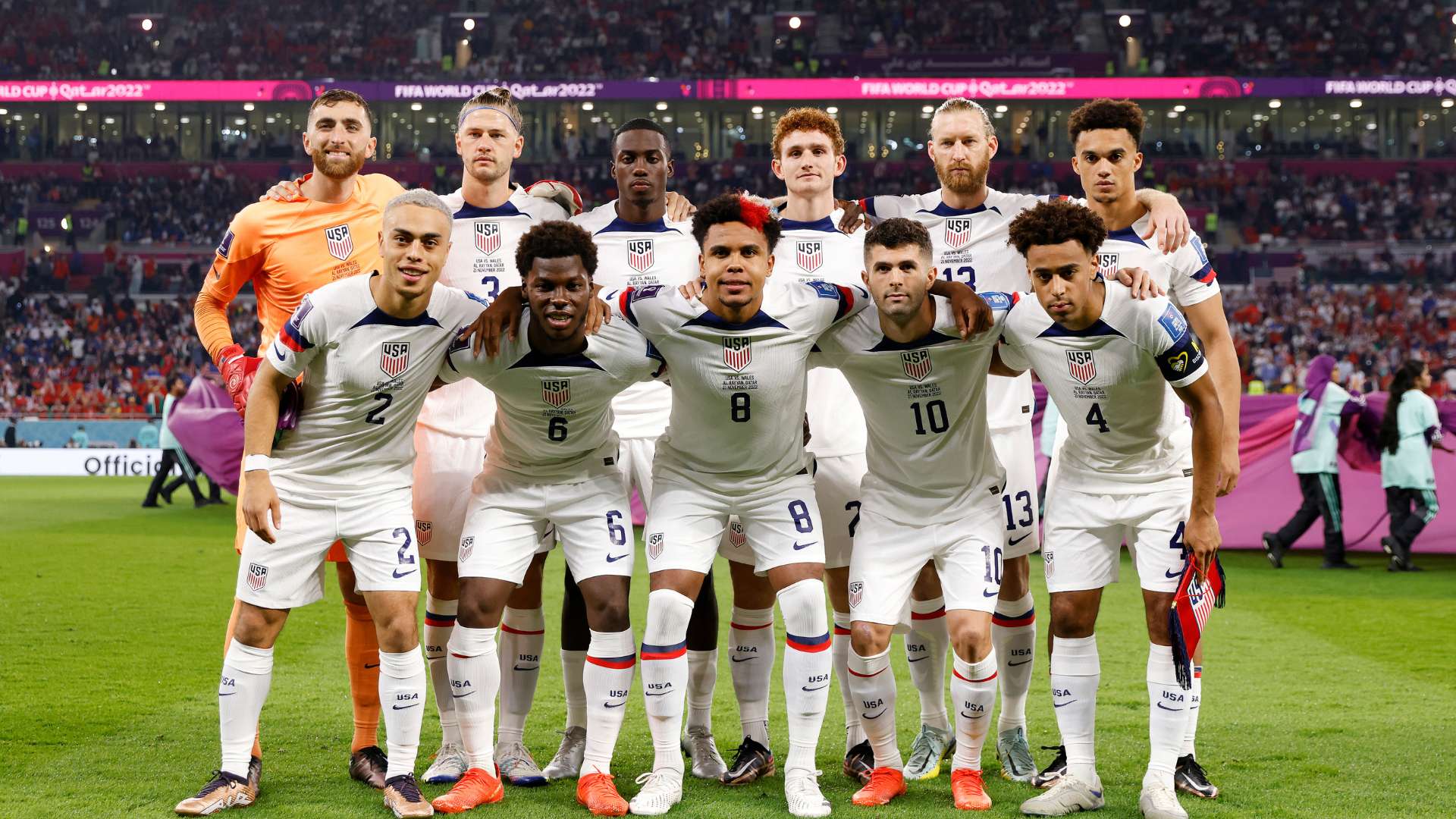 United States players during the FIFA World Cup Qatar 2022