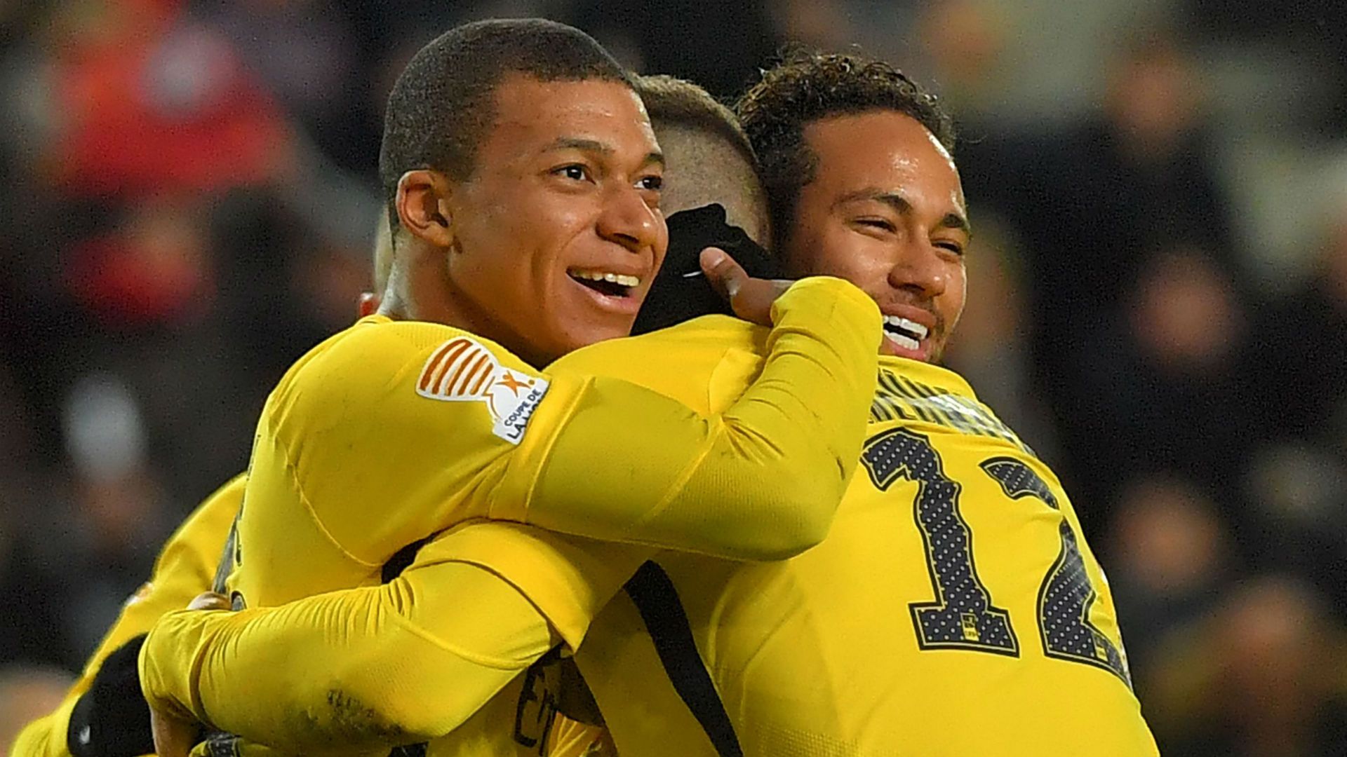 Thomas Meunier Neymar Kylian Mbappe Rennes PSG Coupe de la Ligue 30012018