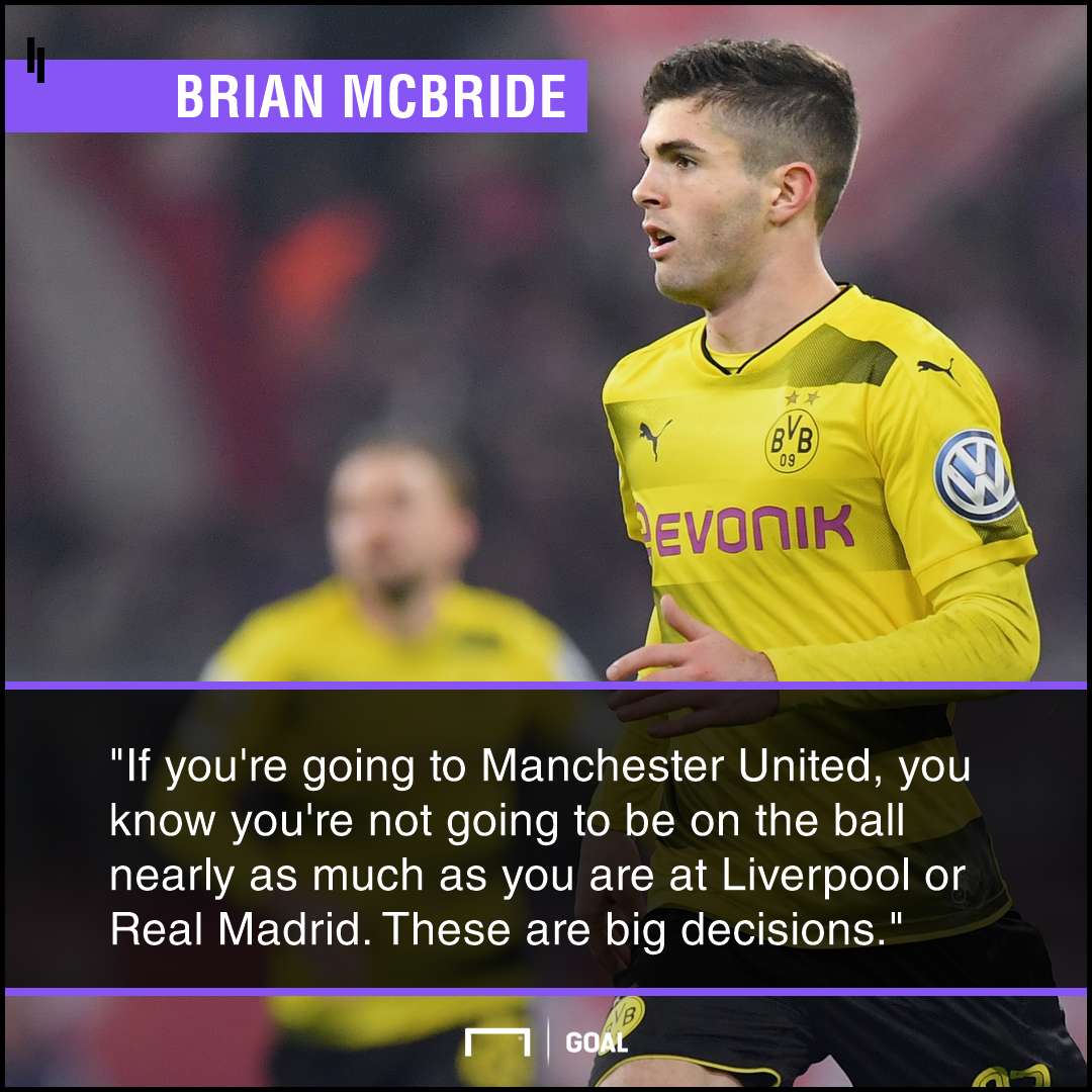 Christian Pulisic Liverpool Real Madrid over Manchester United Brian McBride