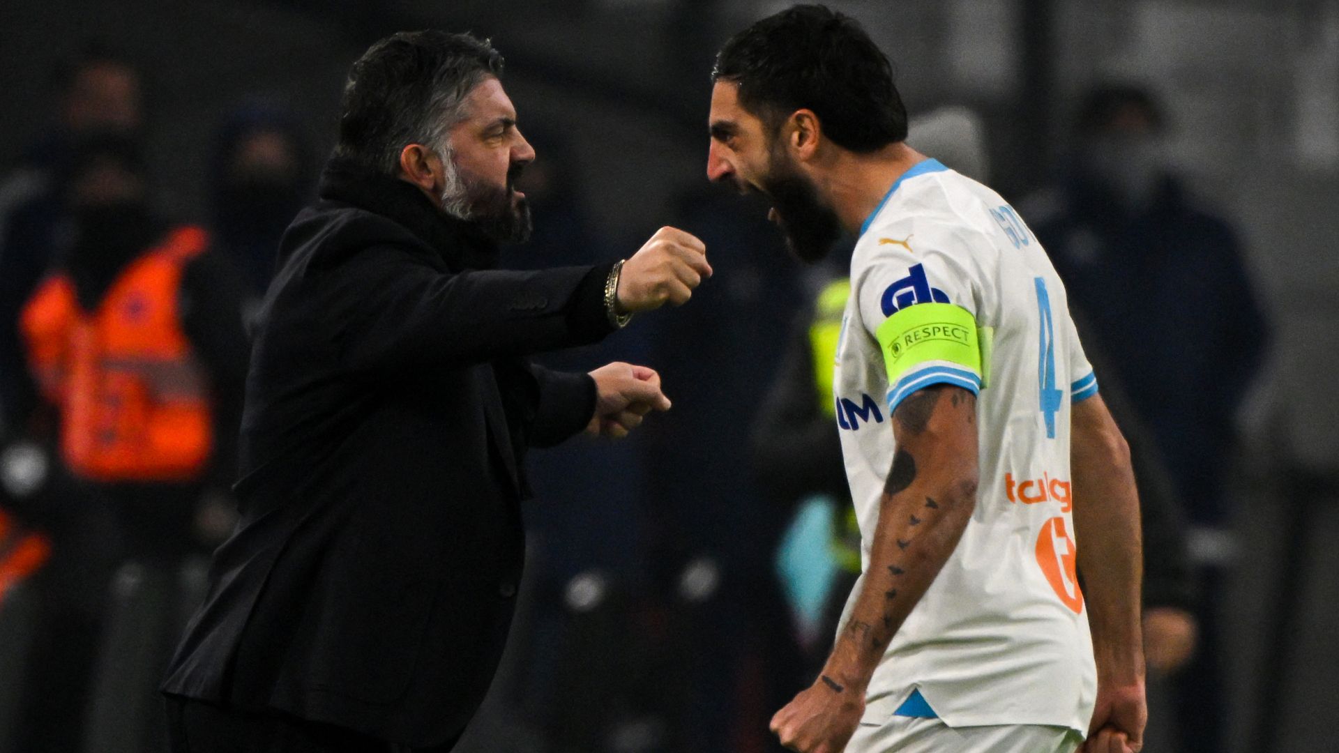 Gennaro Gattuso Samuel Gigot Marseille Strasbourg Ligue 1 12012024